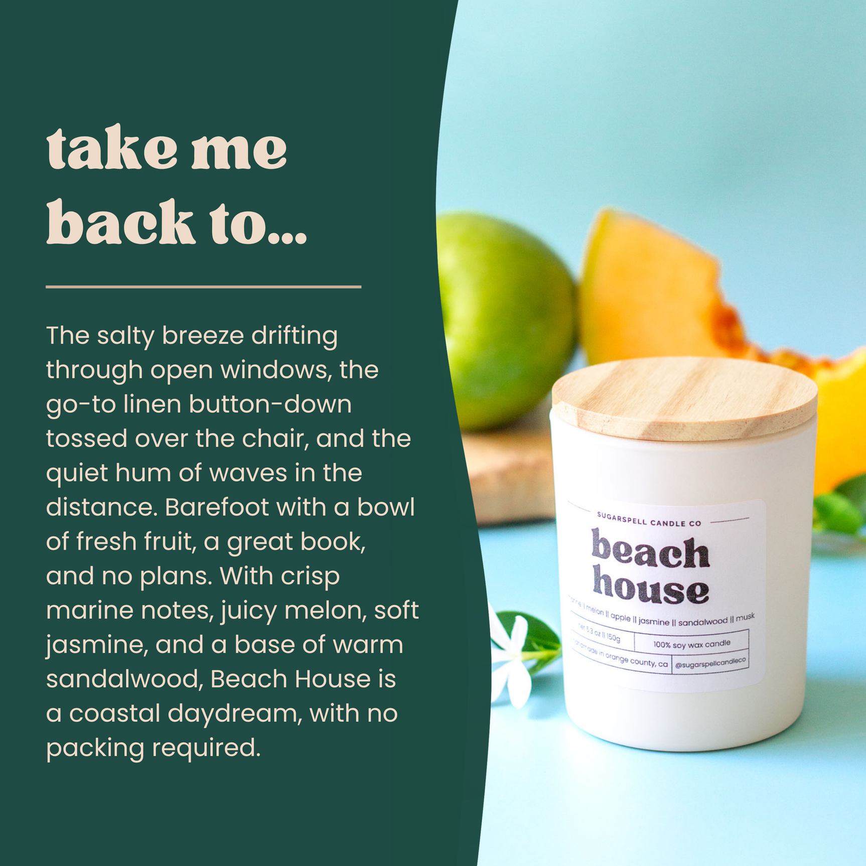 Beach House 5.3oz Soy Candle - Ornate Home