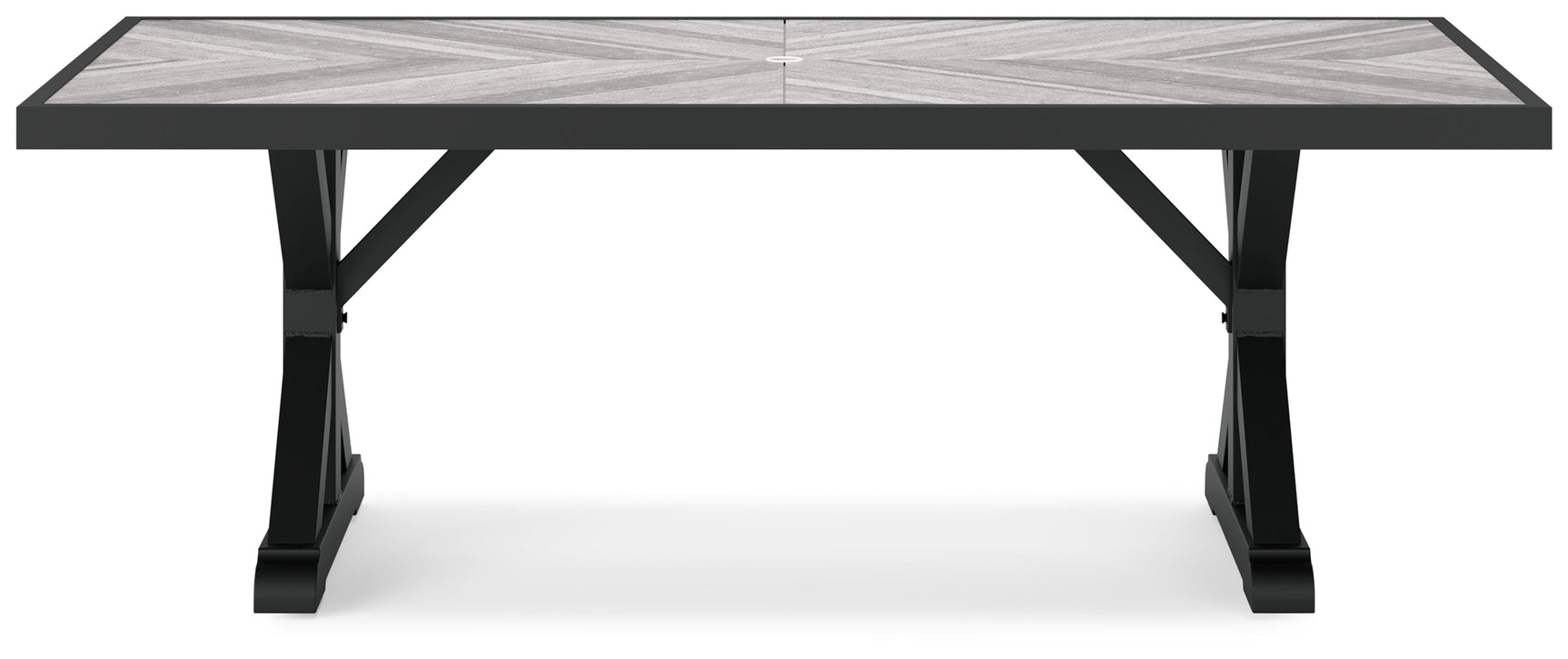Beachcroft Black/Light Gray Outdoor Dining Table - Ornate Home