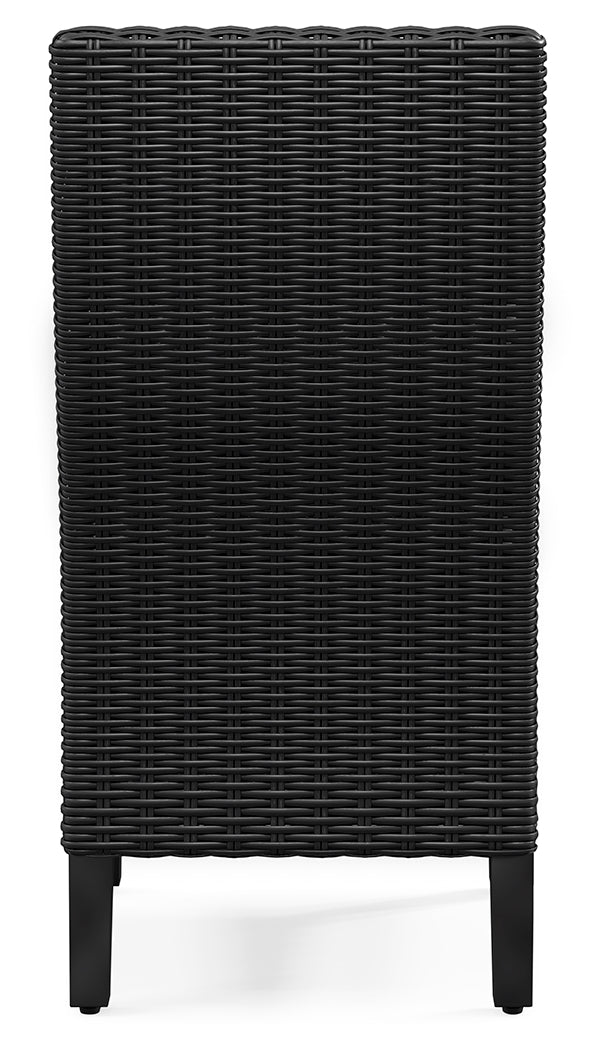 Beachcroft Black/Light Gray Outdoor Side Chair with Cushion (Set of 2) - Ornate Home