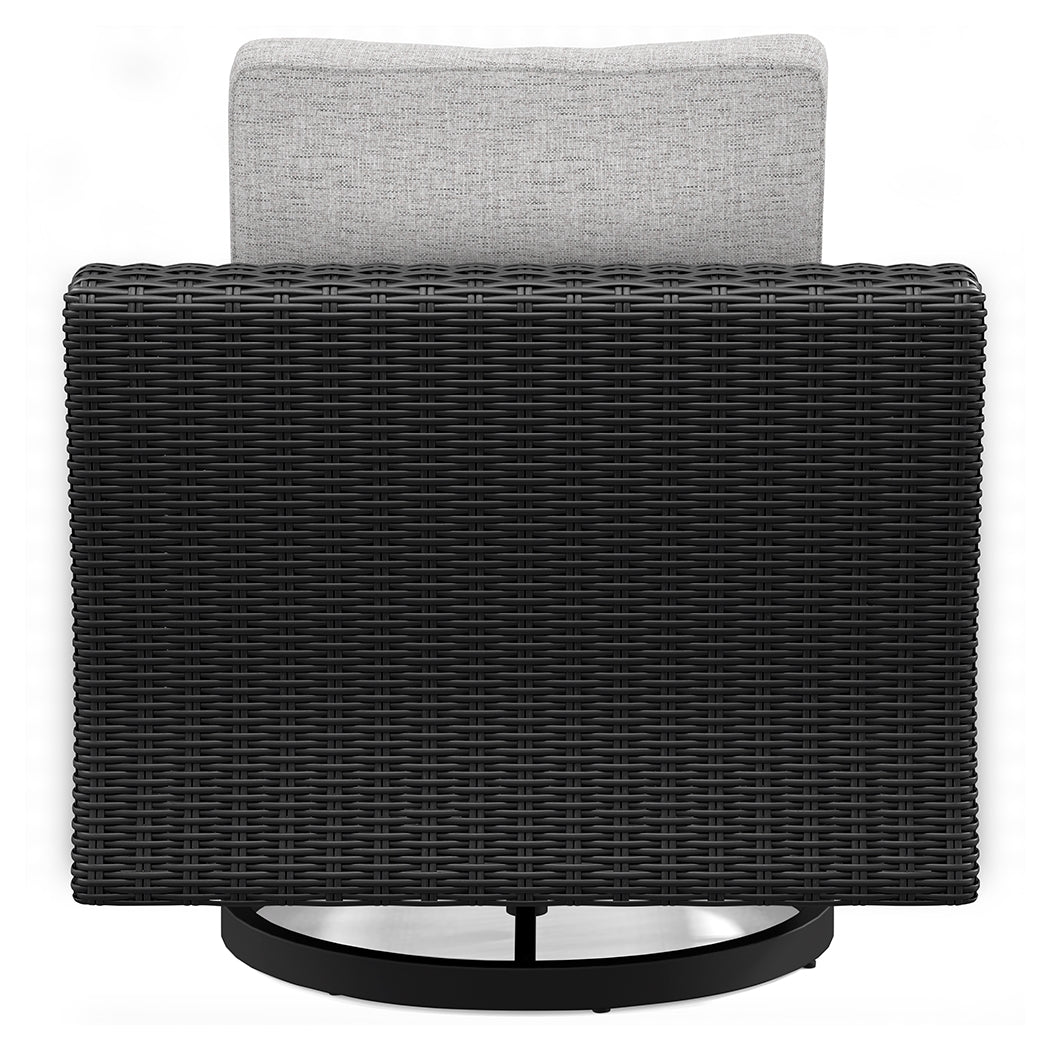 Beachcroft Black/Light Gray Outdoor Sofa & 2 Lounge Chairs - Ornate Home