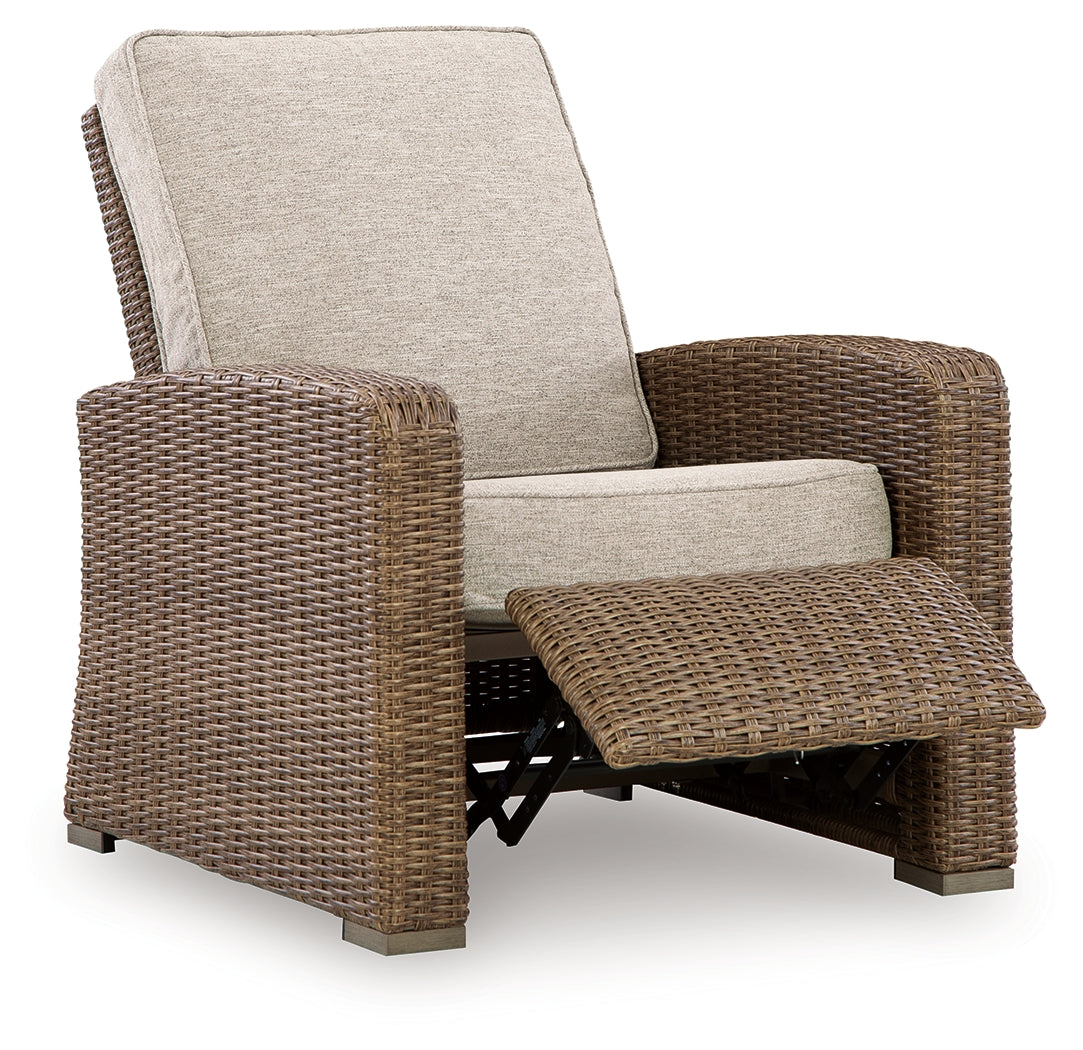 Beachcroft New Beige Outdoor Recliner - Ornate Home