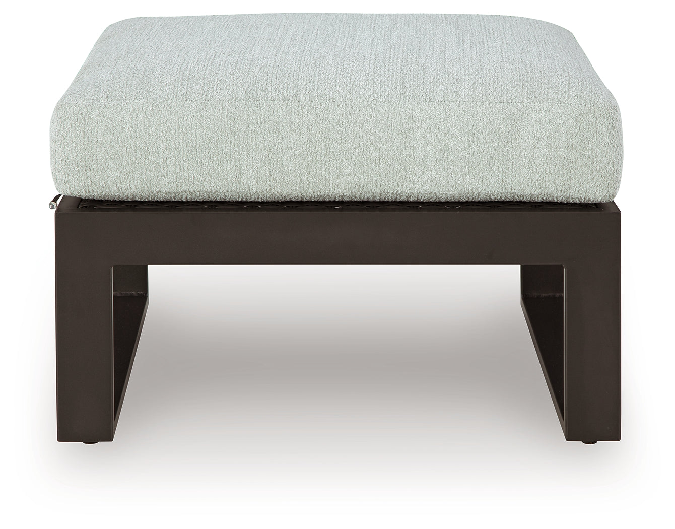 Beachloft Black/Gray Outdoor Ottoman with Cushion - Ornate Home