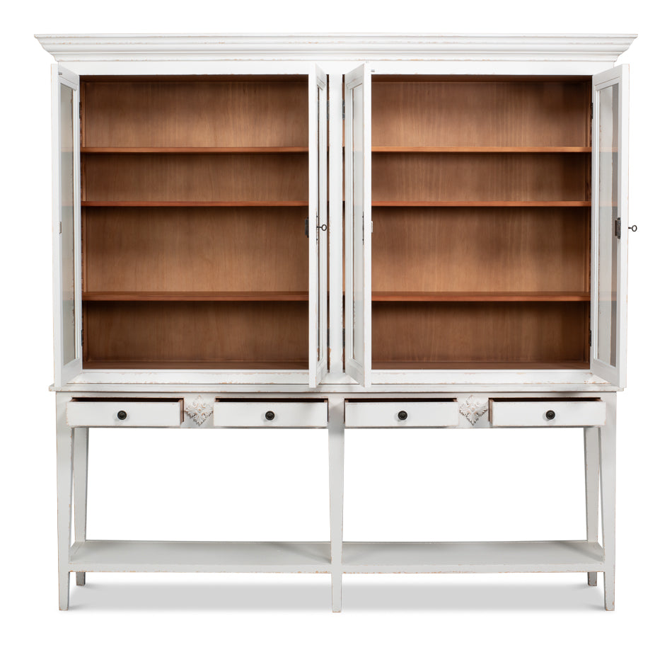 Beacon Hill White Display Case - Ornate Home