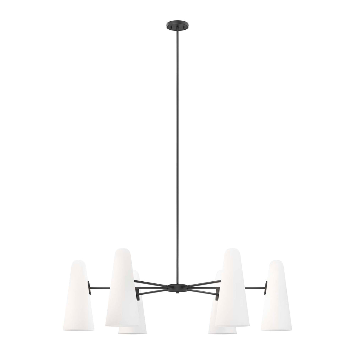 Beacon Opal Black 6-Light Chandelier - Ornate Home