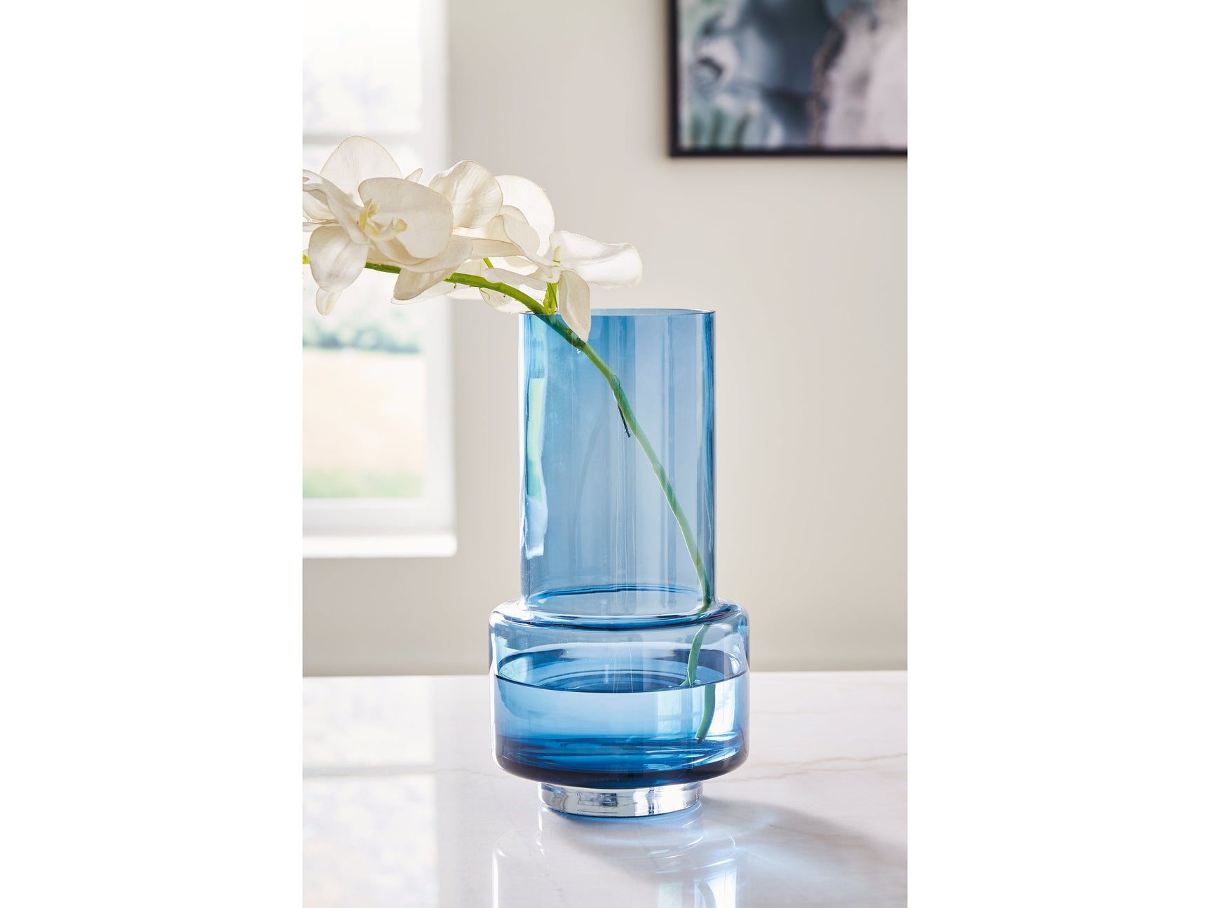 Bealen Dark Blue Vase (13.5"H) (Online Special Price) - Ornate Home