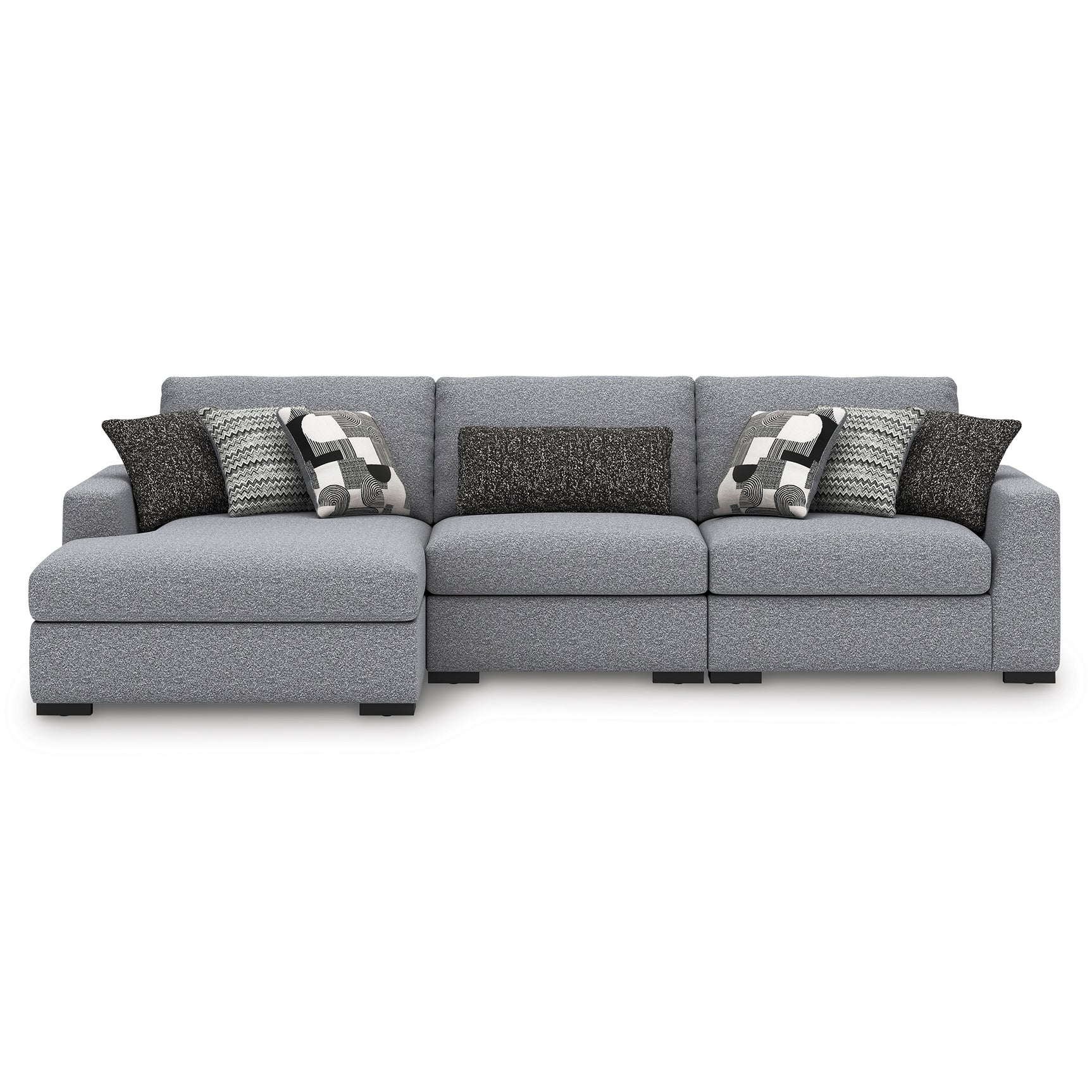 Bealton Salt and Pepper 3-Piece Sectional with Chaise - Ornate Home