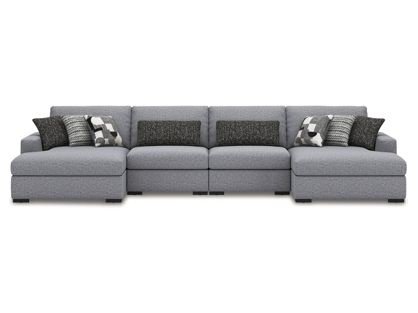 Bealton Salt and Pepper 4-Piece Sectional with Double Chaise (Online Special Price) - Ornate Home