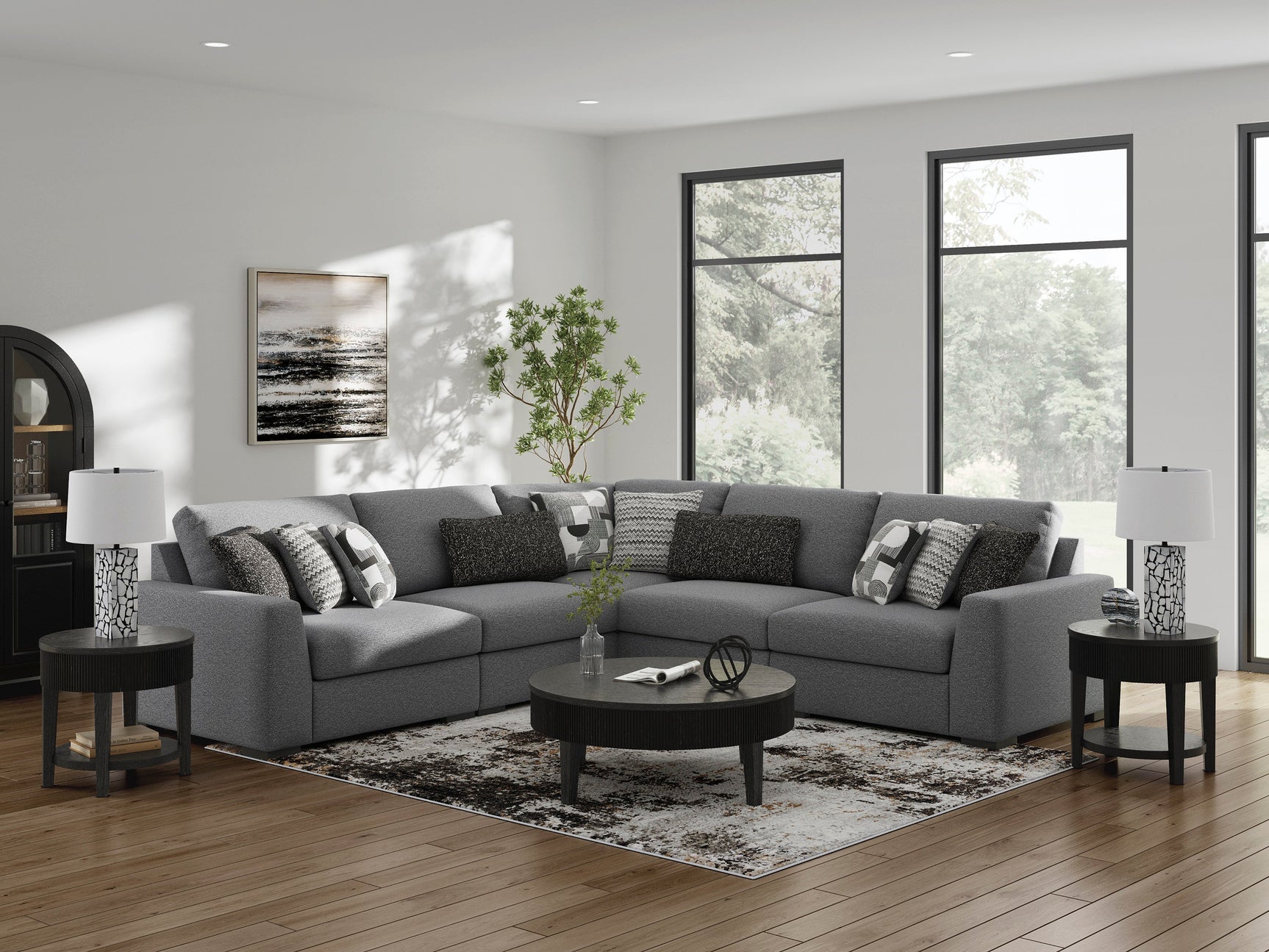 Bealton Salt and Pepper 5-Piece Sectional (Online Special Price) - Ornate Home