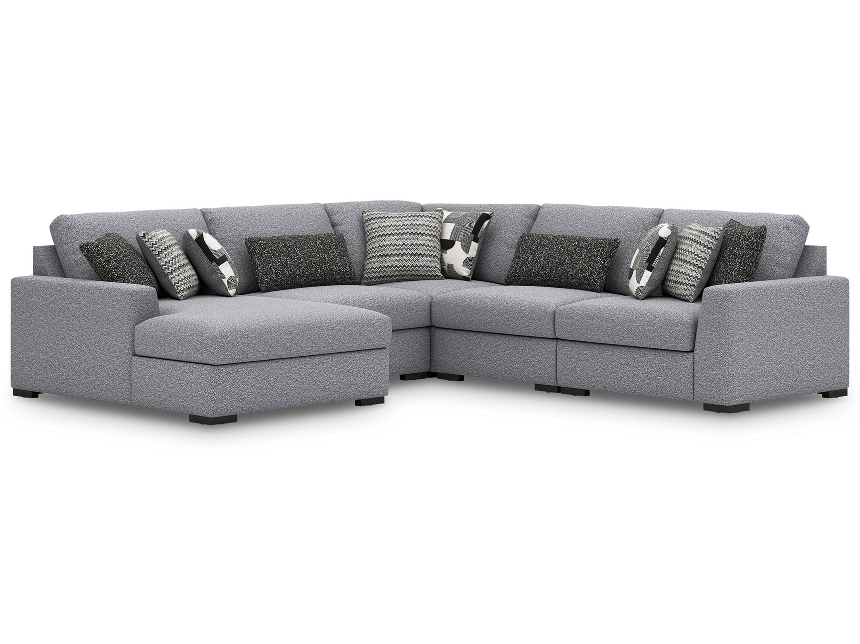 Bealton Salt and Pepper 5-Piece Sectional with Chaise - Ornate Home