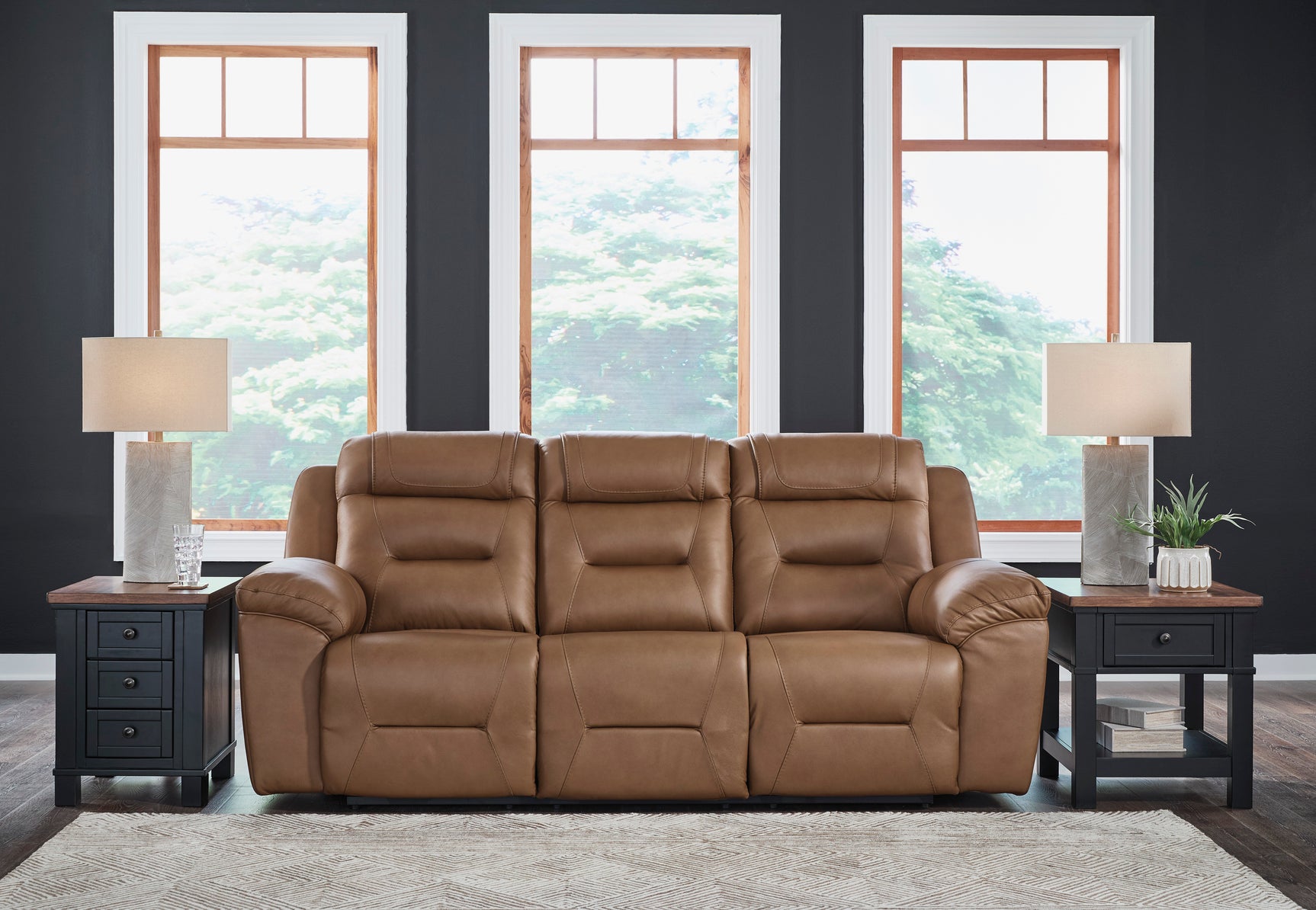 Beaman Peak Toffee Reclining Sofa - Ornate Home