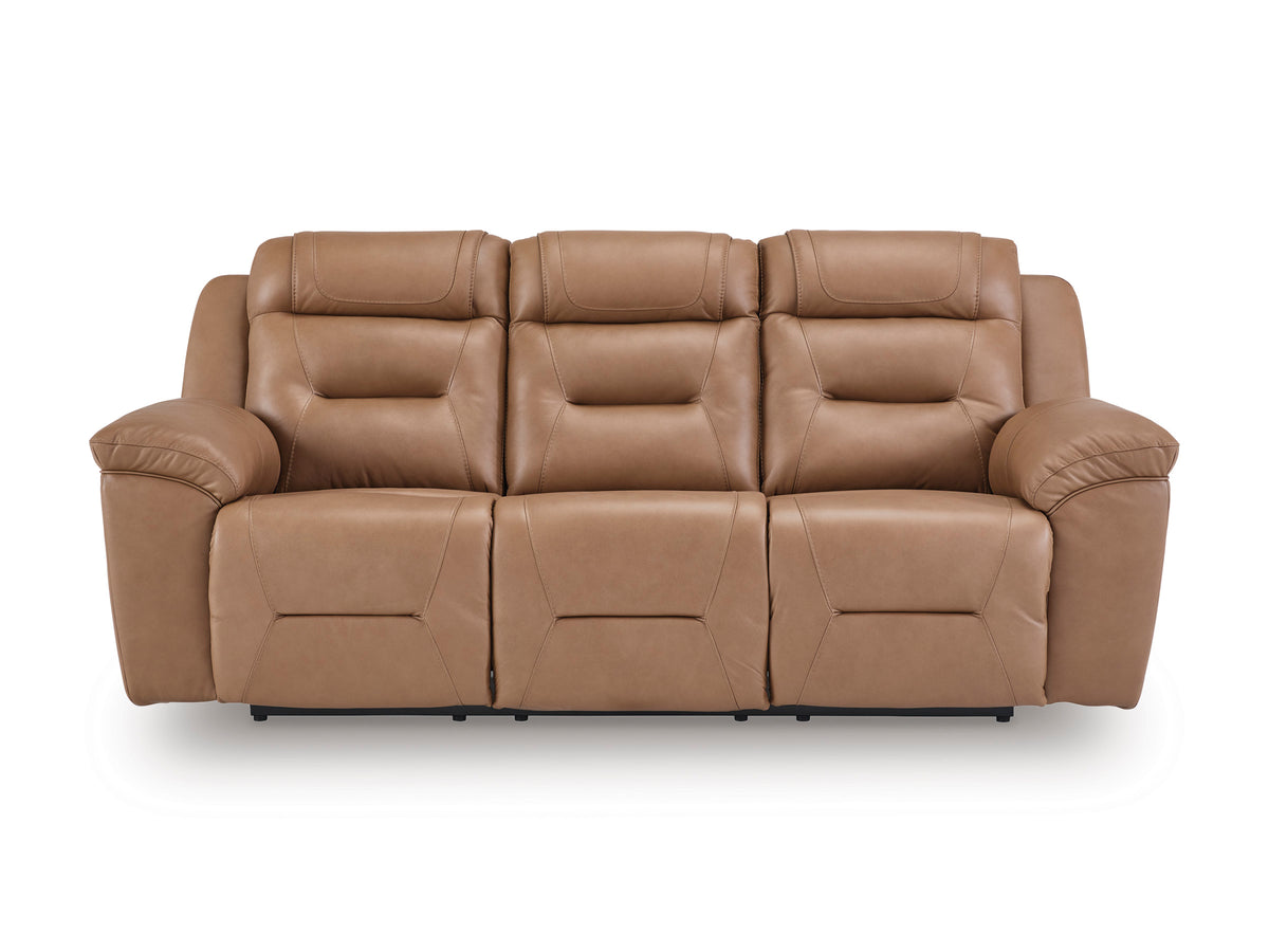 Beaman Peak Toffee Reclining Living Room Set - Ornate Home