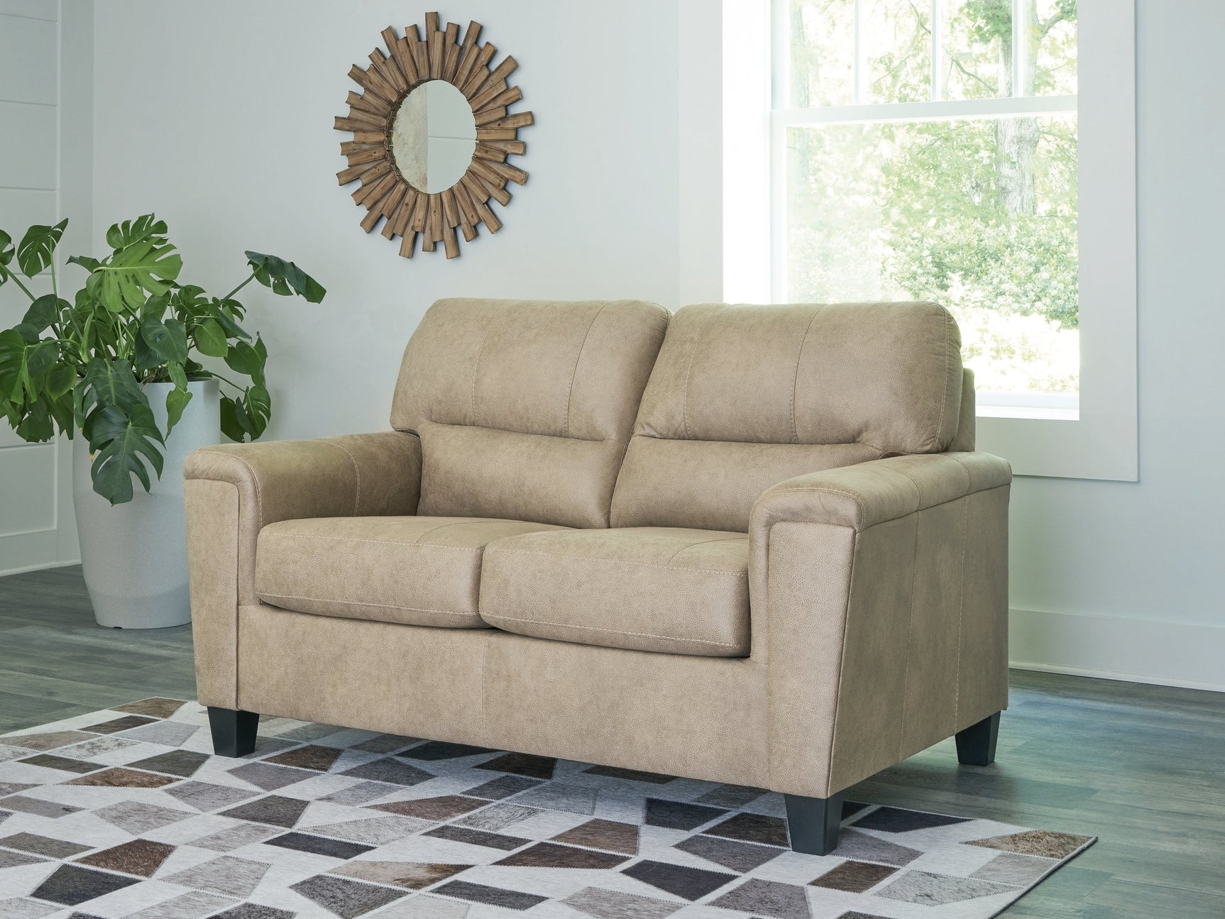 Beamer Sand Loveseat - Ornate Home