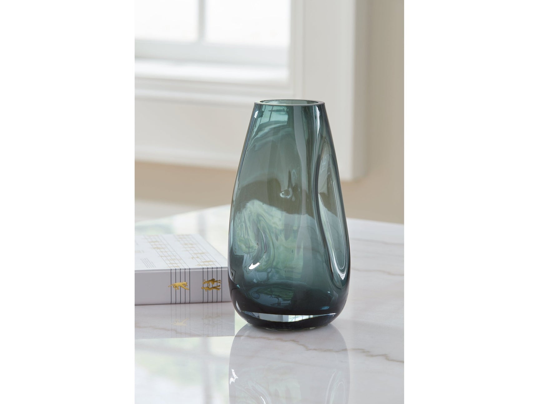 Beamund Teal Blue Vase (9.25"H) (Set of 2) (Online Special Price) - Ornate Home
