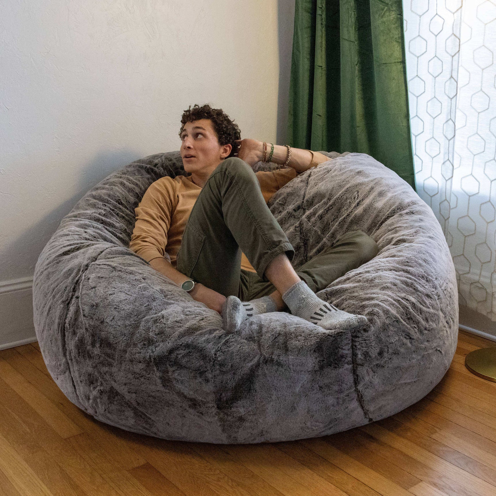 Bean Bag - King - Chinchilla - Ornate Home