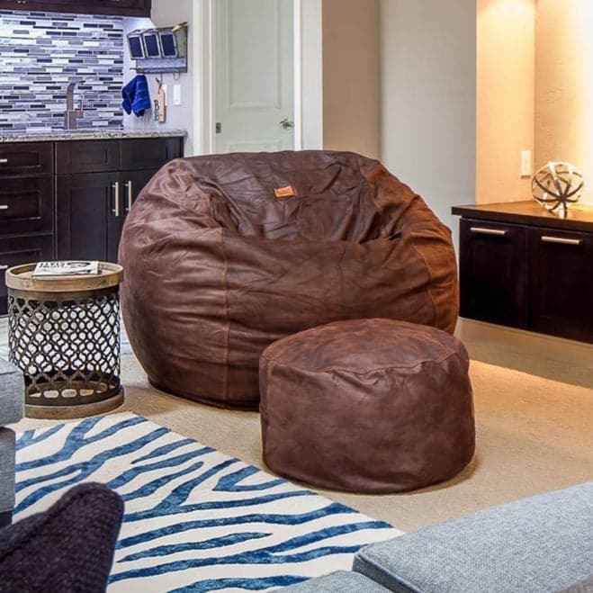 Bean Bag - King - Faux Leather - Ornate Home