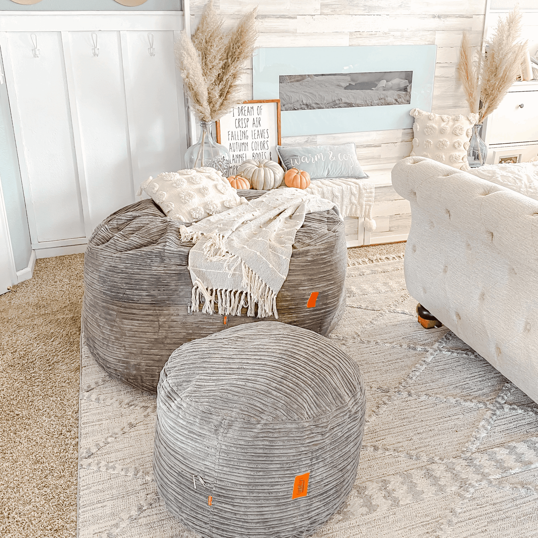 Bean Bag - King - Terry Corduroy - Ornate Home