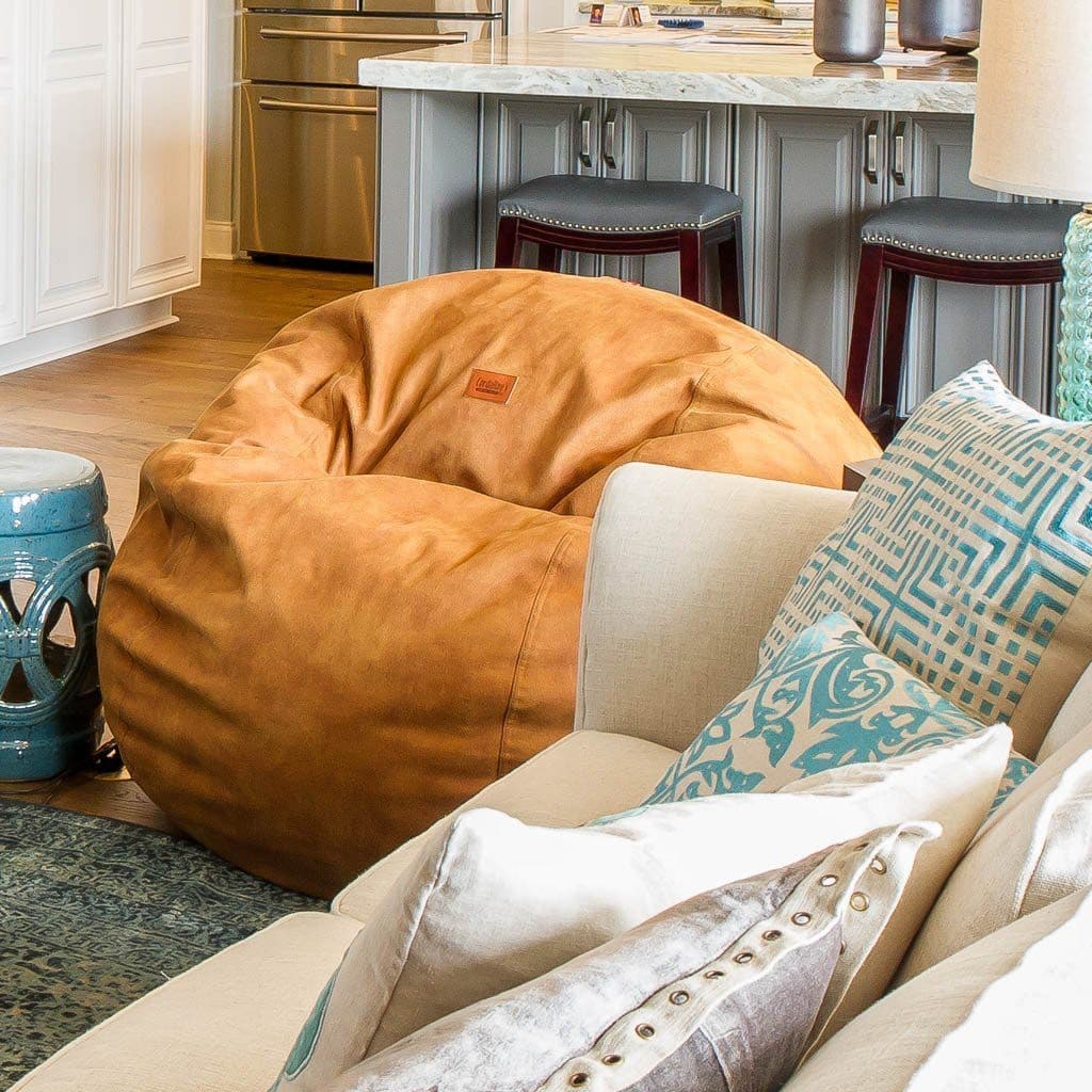 Bean Bag - Queen - Faux Leather - Ornate Home