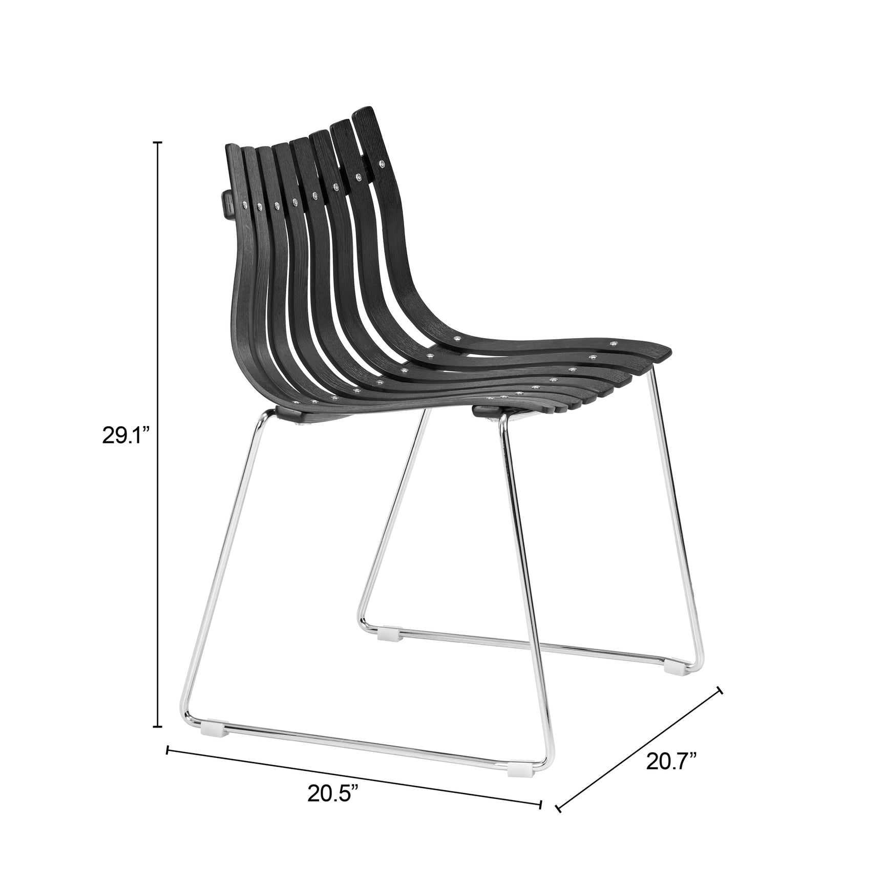 Beaufort Black Dining Chair (Set of 2)