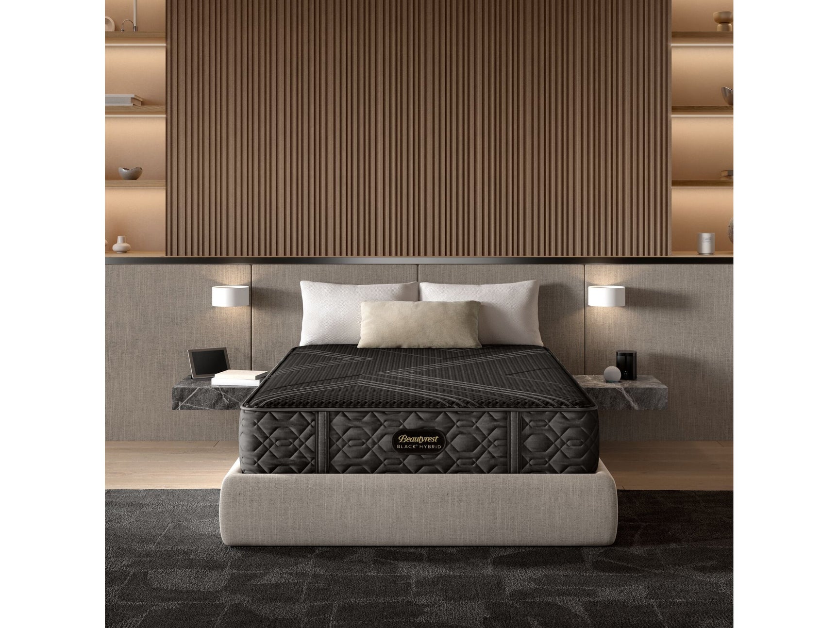 Beautyrest Black® Series One 12.5" Black Hybrid Queen Firm Mattress - Ornate Home