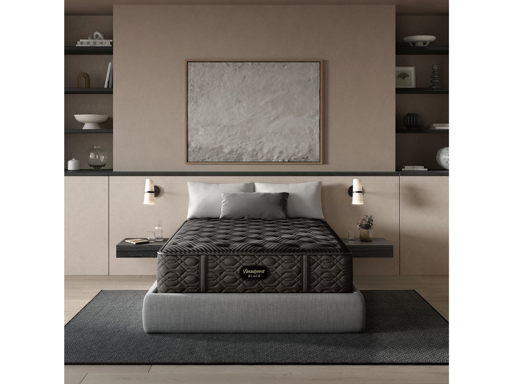 Beautyrest Black Series One 14.25" Medium Innerspring Split Cal King Mattress (Set of 2) - Ornate Home