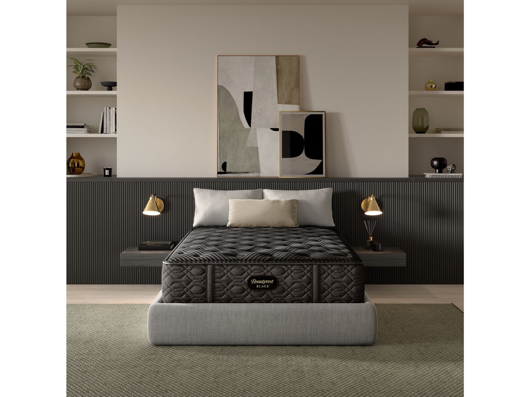 Beautyrest Black Series One 14" Plush Innerspring Split Cal King Mattress (Set of 2) - Ornate Home