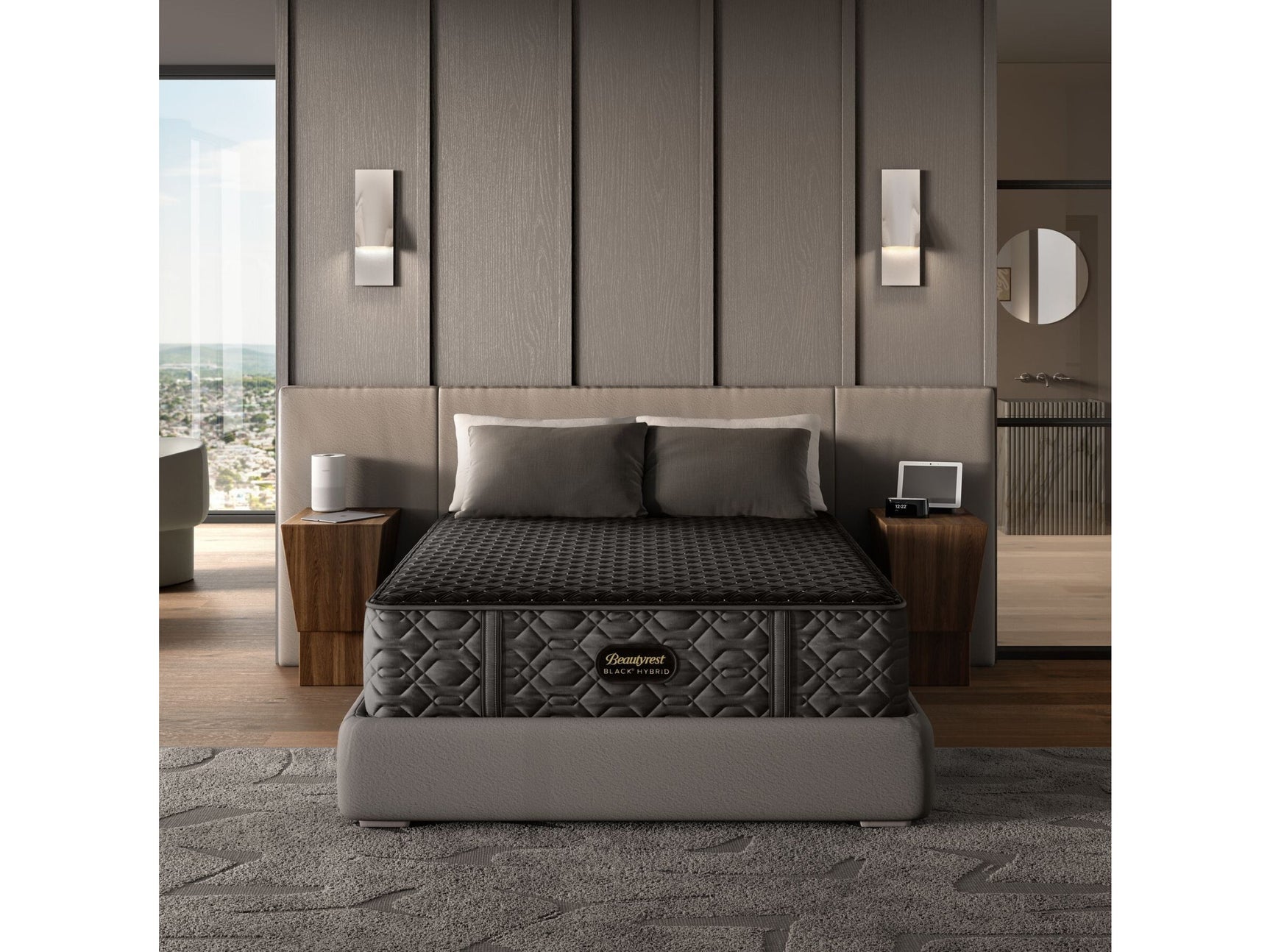 Beautyrest Black® Series Three 14.5" Black Hybrid Twin XL Plush Mattress - Ornate Home