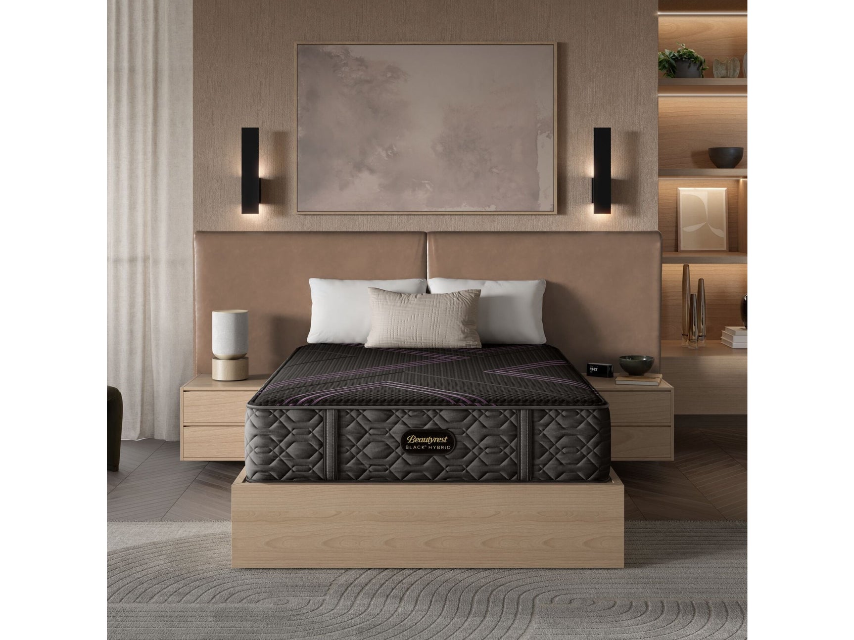Beautyrest Black® Series Two 13.5" Black Hybrid Full Firm Mattress - Ornate Home