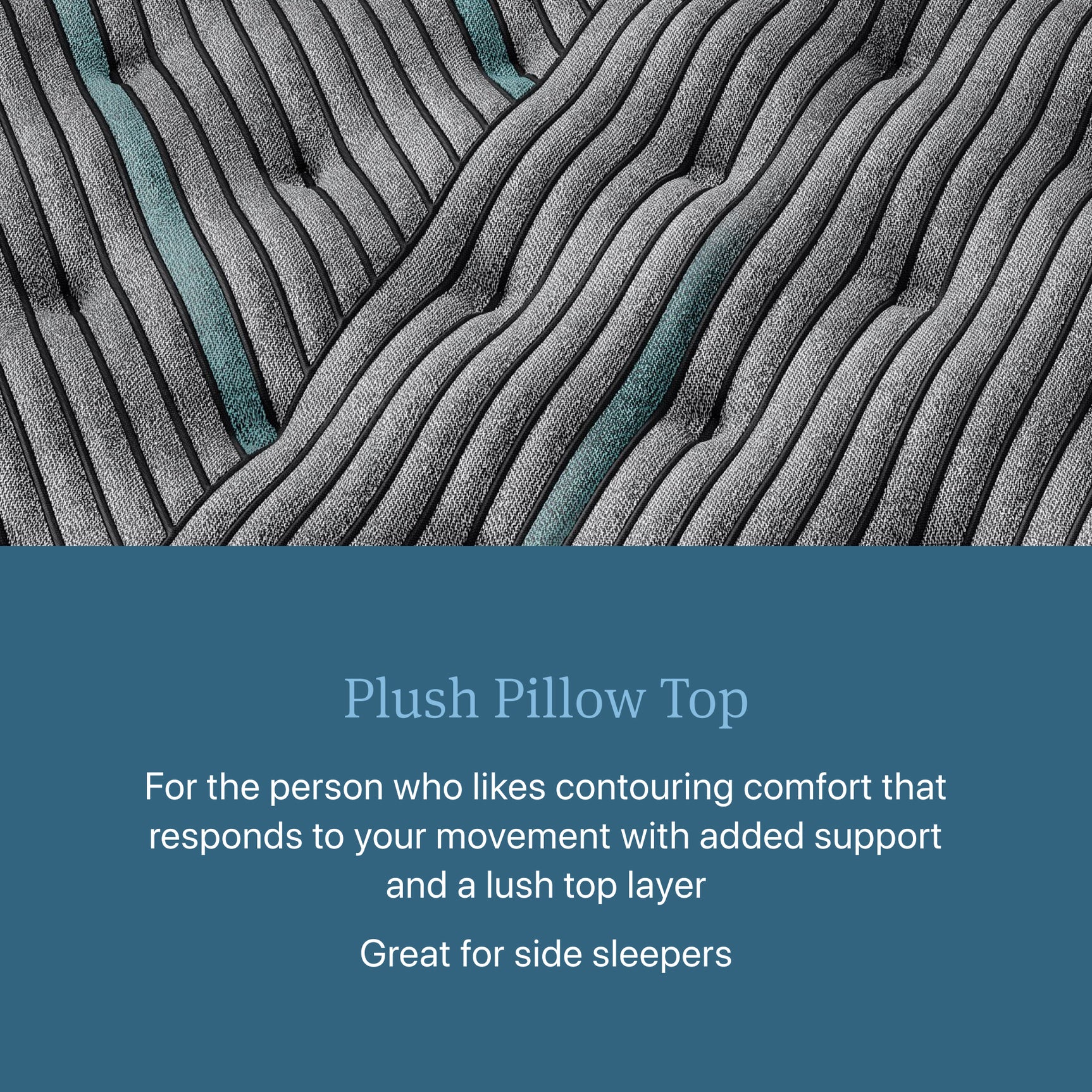 Beautyrest Level Two Gray Innerspring Queen Plush Pillow Top Mattress - Ornate Home