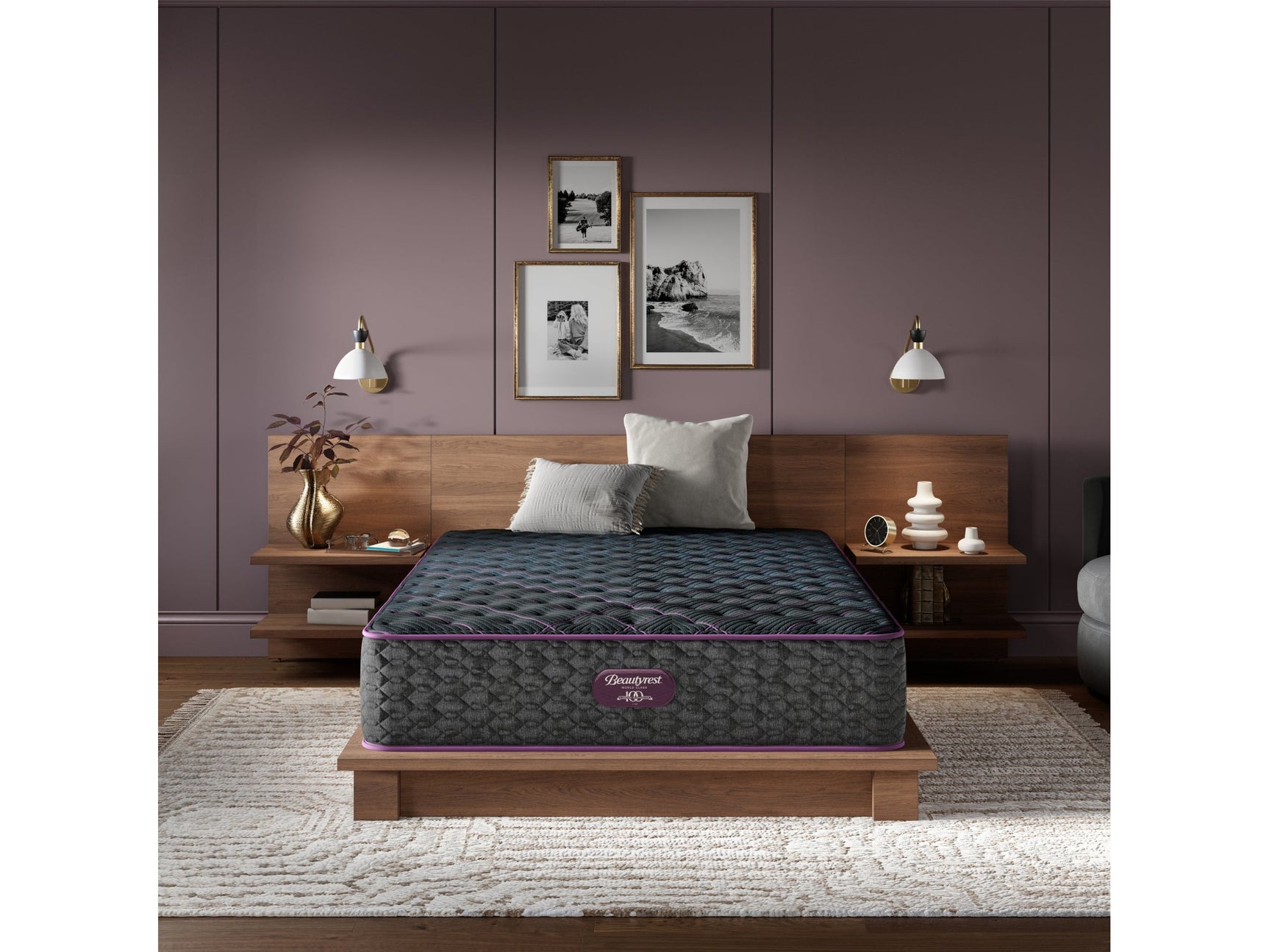 Beautyrest World Class Level Three Gray Innerspring King Extra Firm Mattress - Ornate Home