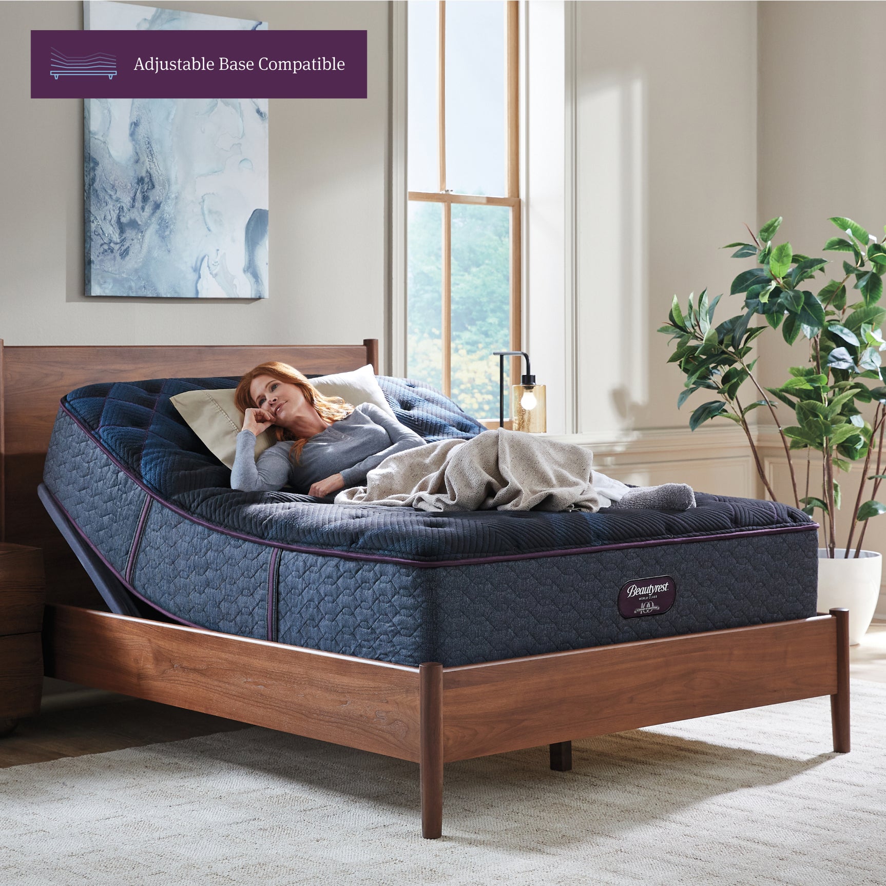 Beautyrest World Class Level Three Gray Innerspring Twin Medium Pillow Top Mattress - Ornate Home