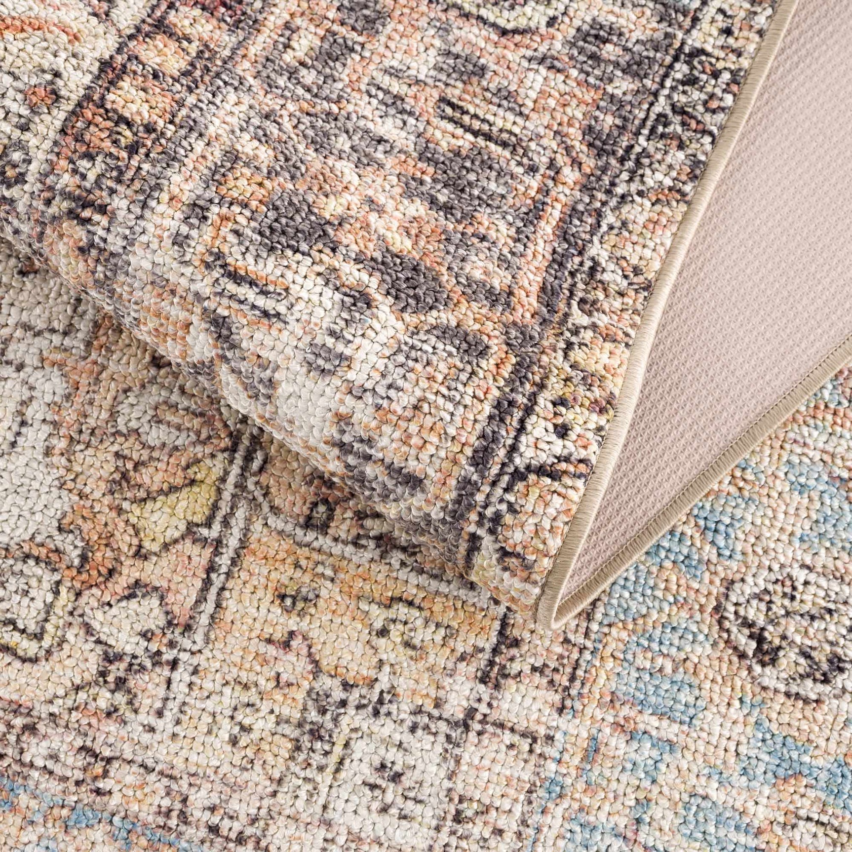 Beck Peach Washable Area Rug - Clearance - Ornate Home