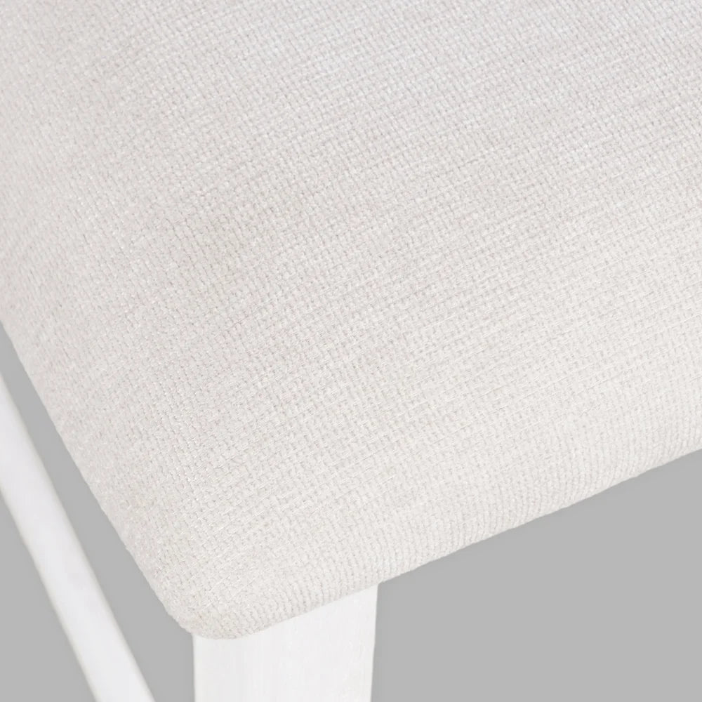 Beck White Stool - Ornate Home