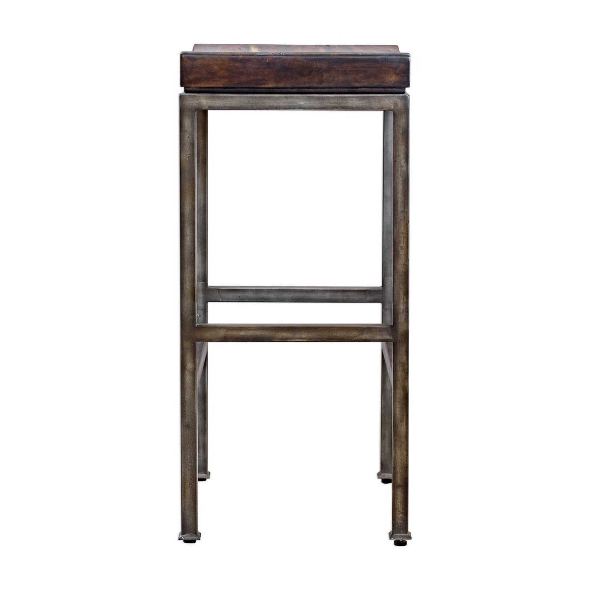 Beck Woodtone Industrial Bar Stool - Ornate Home