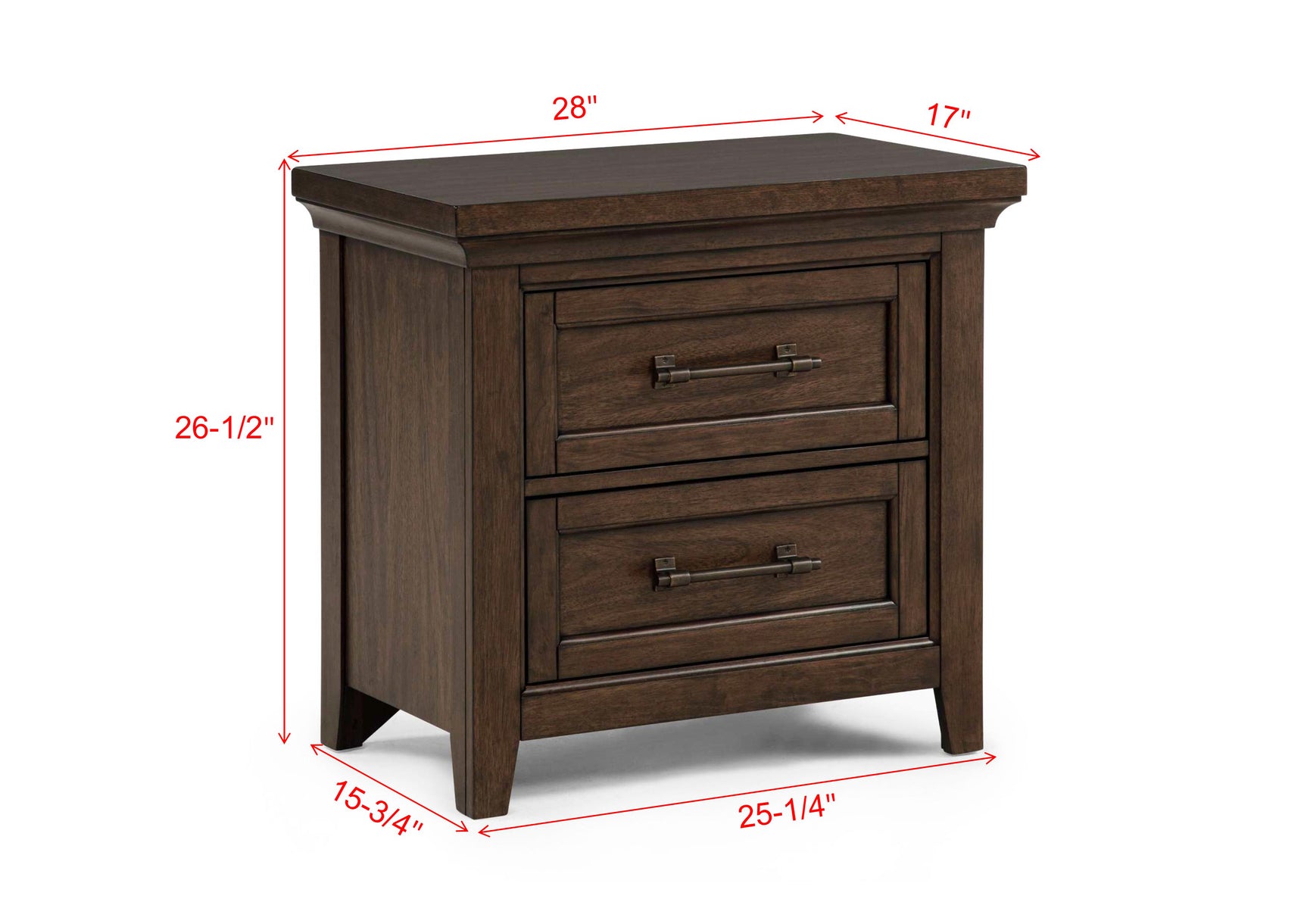 Beckett Brown Nightstand - Ornate Home
