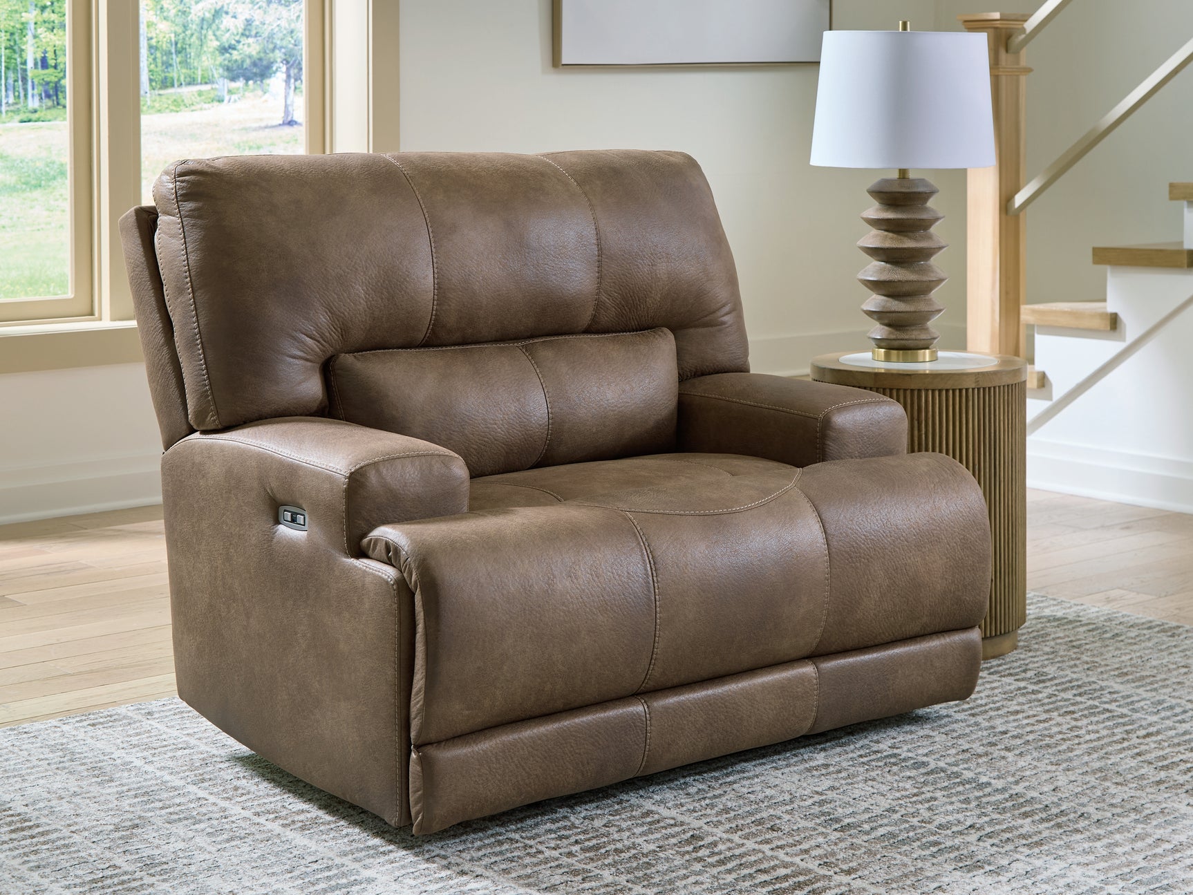 Beckley Place Earth PWR Recliner/ADJ Headrest - Ornate Home