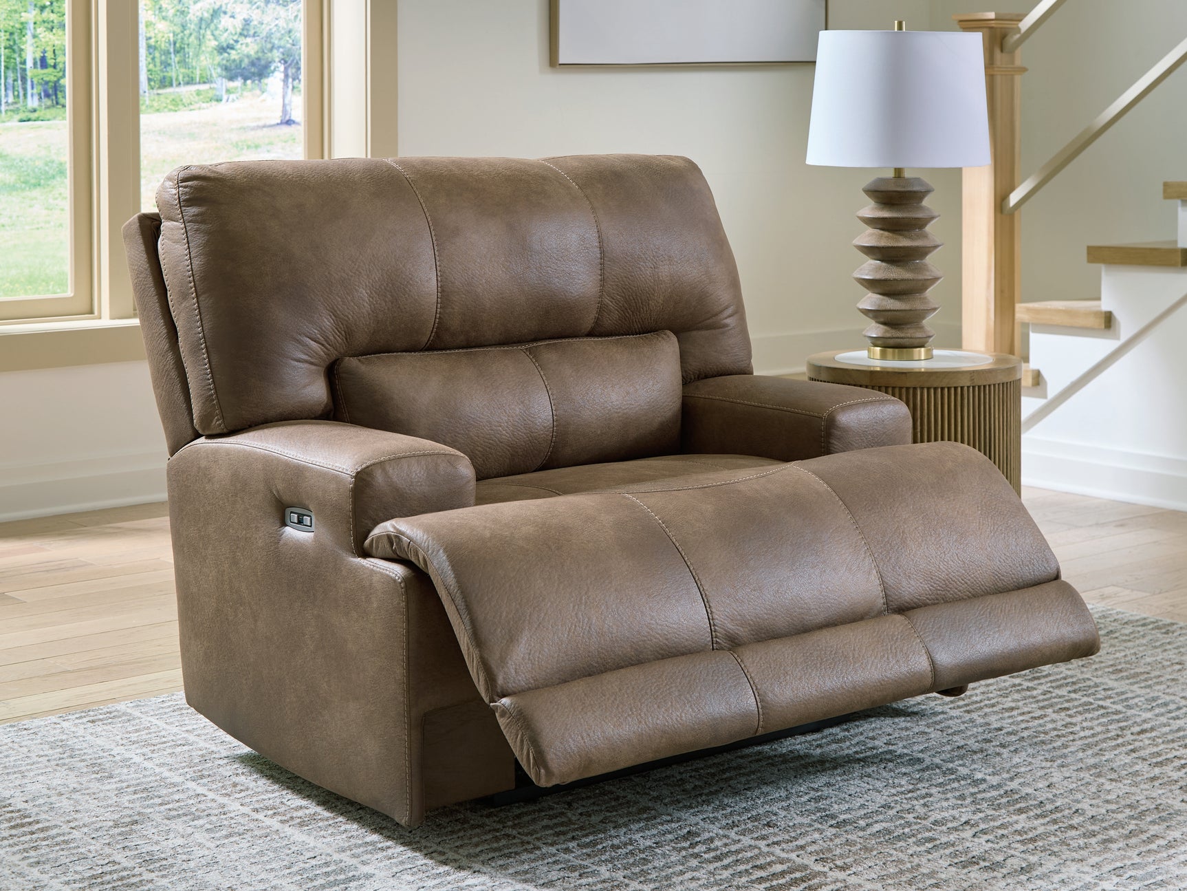 Beckley Place Earth PWR Recliner/ADJ Headrest - Ornate Home