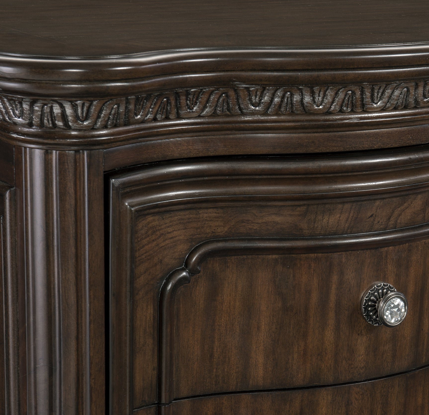 Beddington Dark Cherry Nightstand - Ornate Home