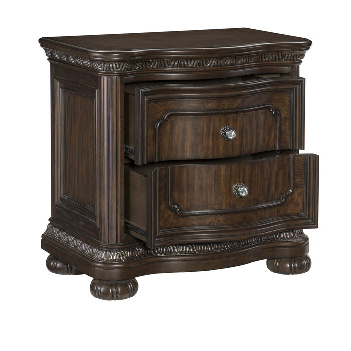 Beddington Dark Cherry Nightstand - Ornate Home