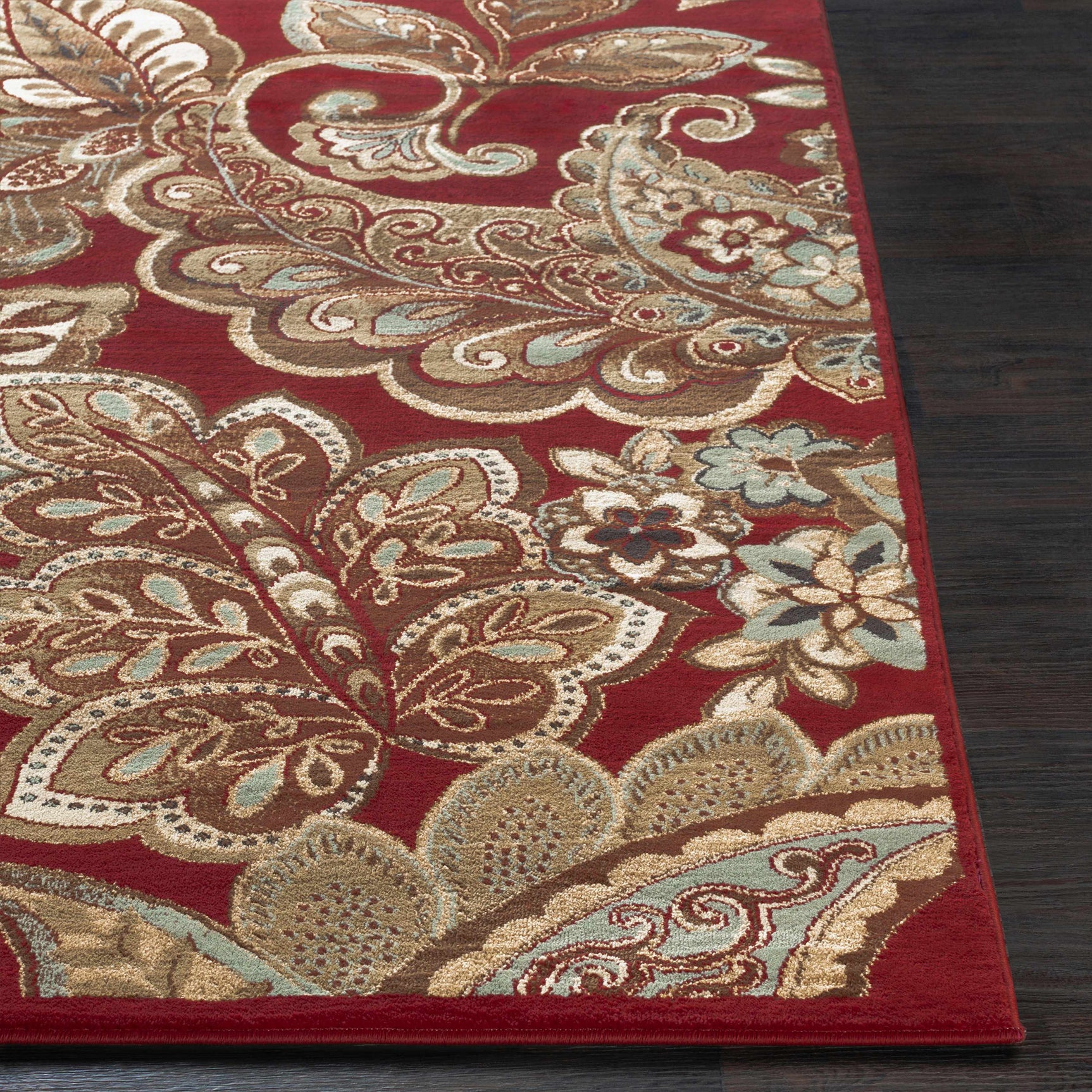 Beedeville Red Floral Rug - Ornate Home
