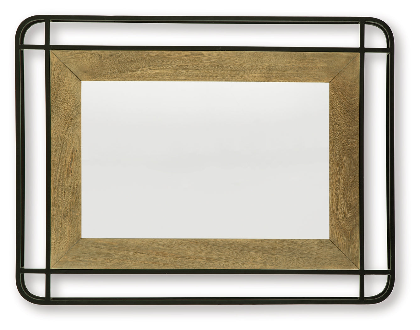 Beelman Black/Brown Accent Mirror - Ornate Home