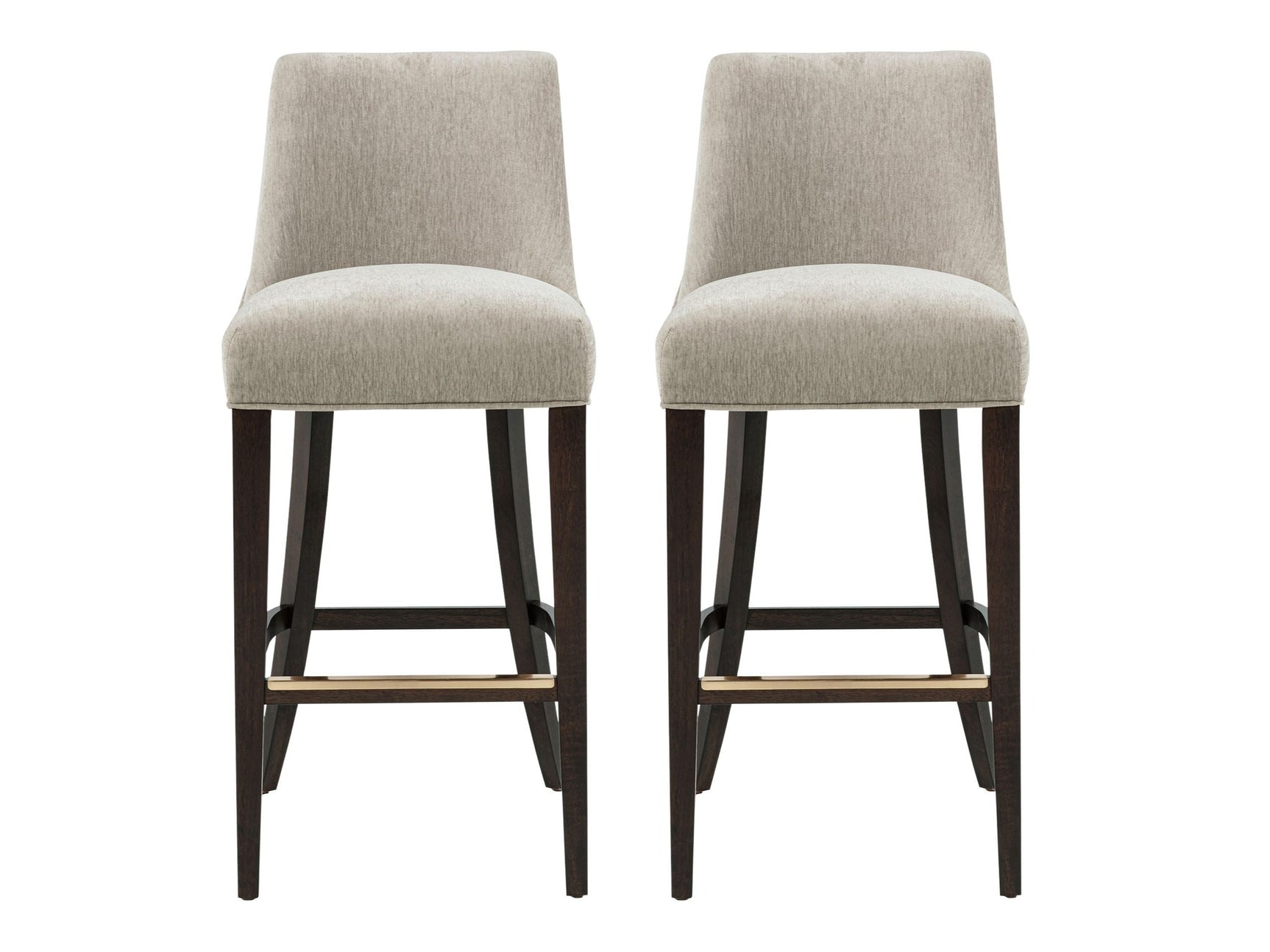 Beever Barstool in Taupe (set of 2) - Ornate Home