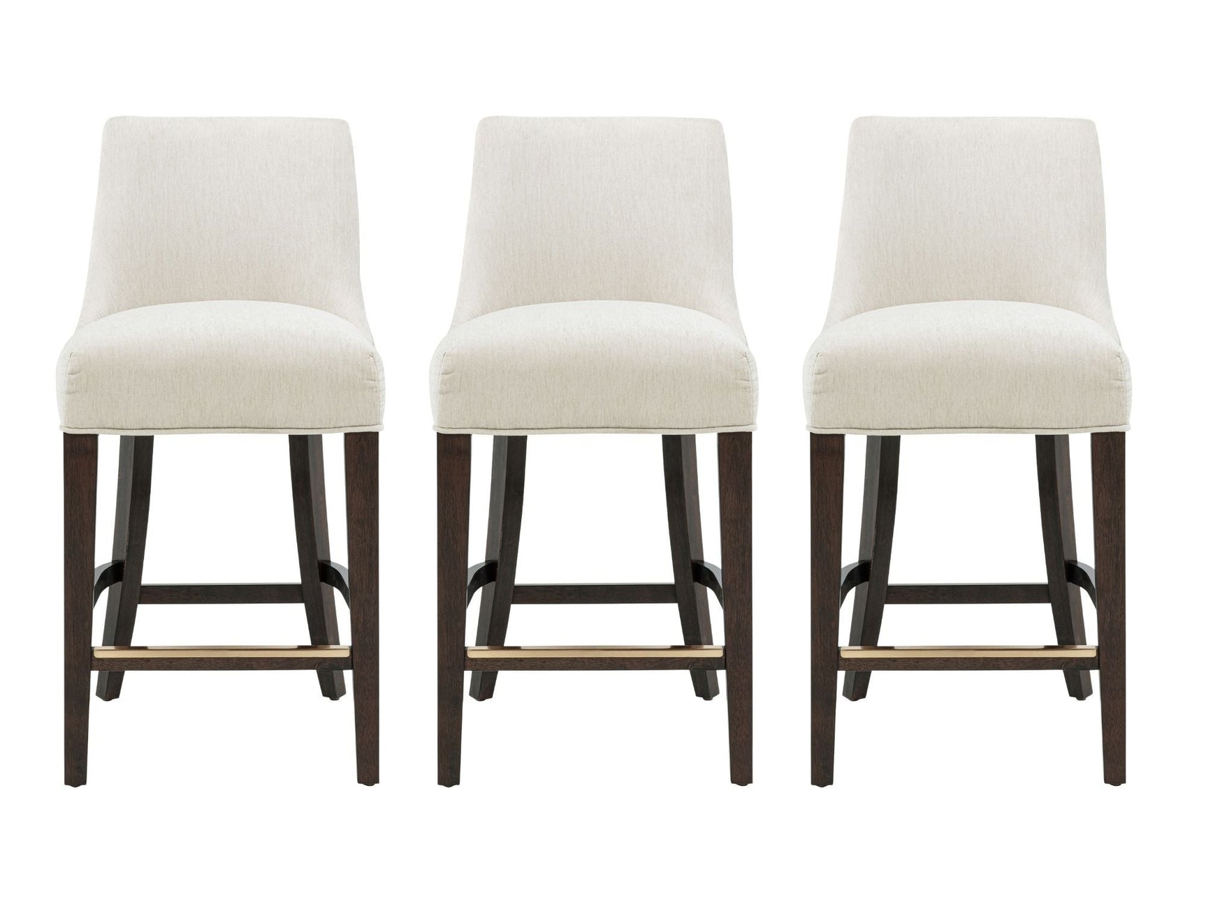 Beever Counter Stool in Cream (set of 3) - Ornate Home