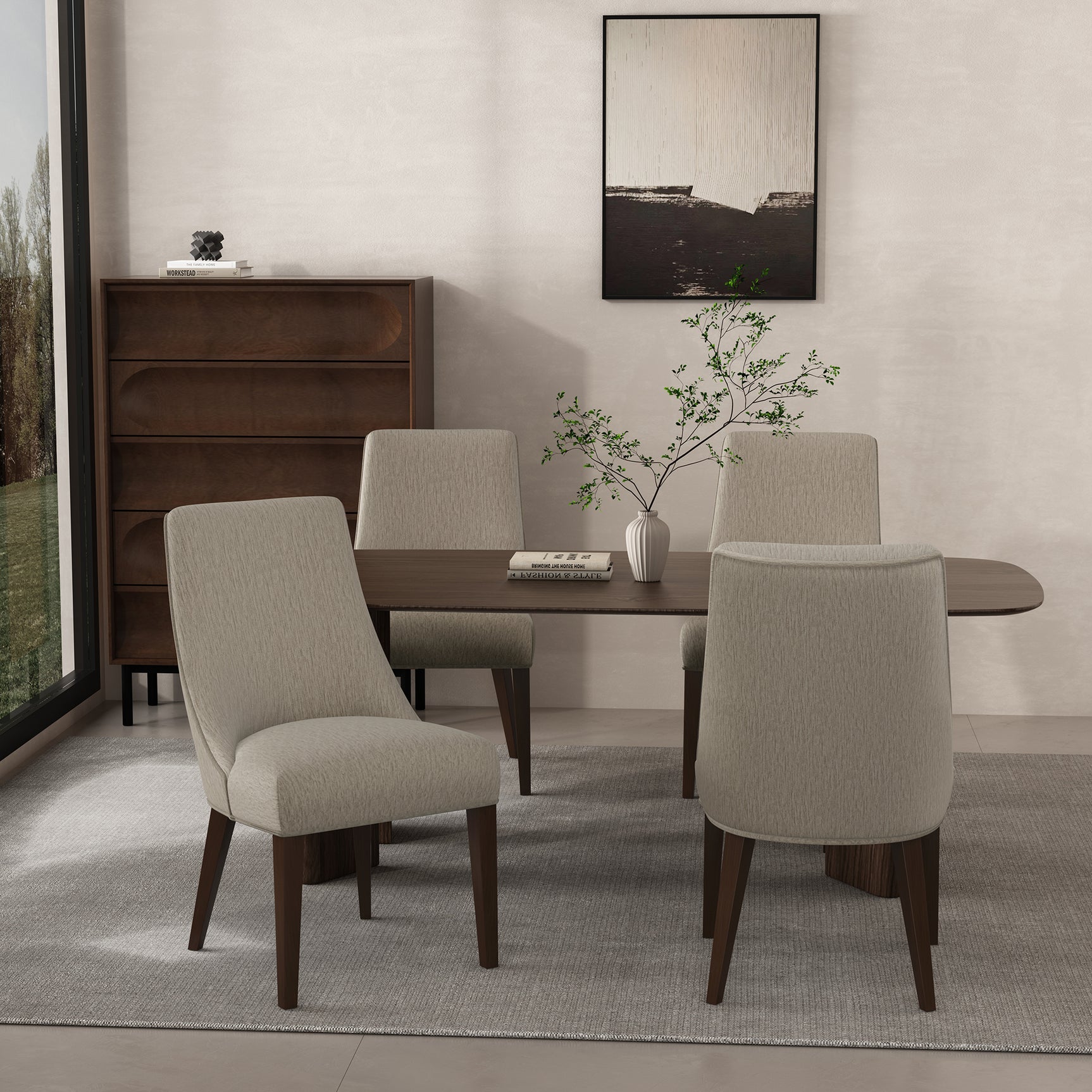 Beever Dining Chair in Taupe (set of 4) - Ornate Home