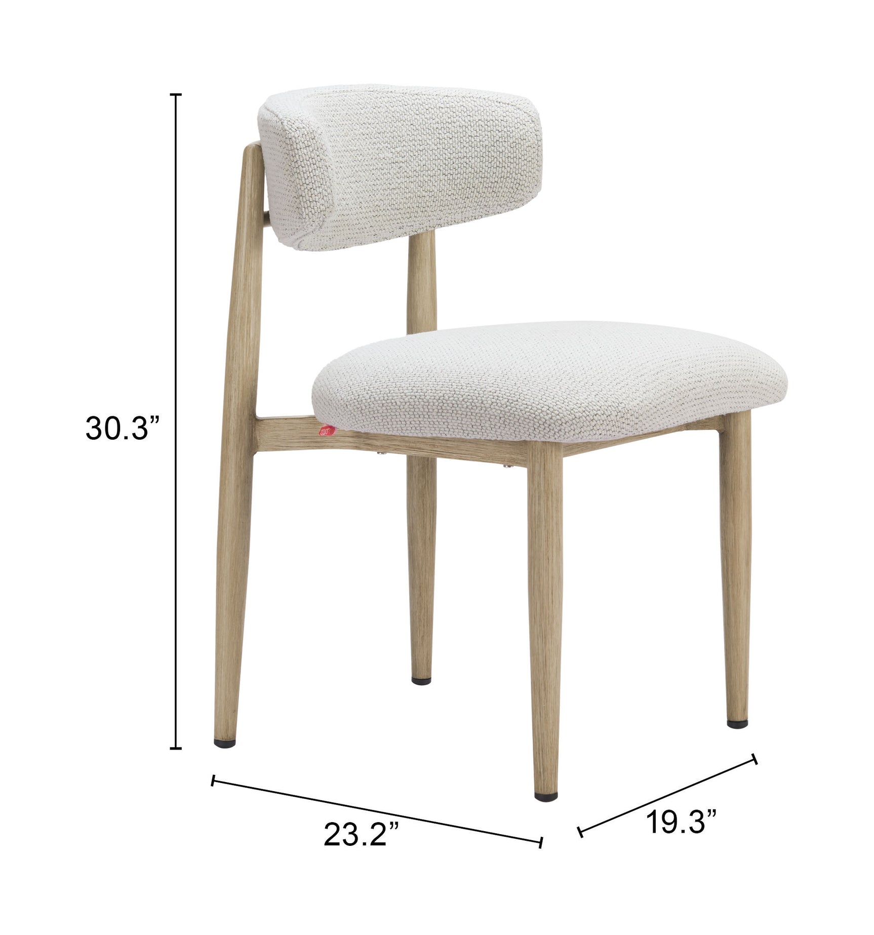 Bege White Dining Chair - Ornate Home