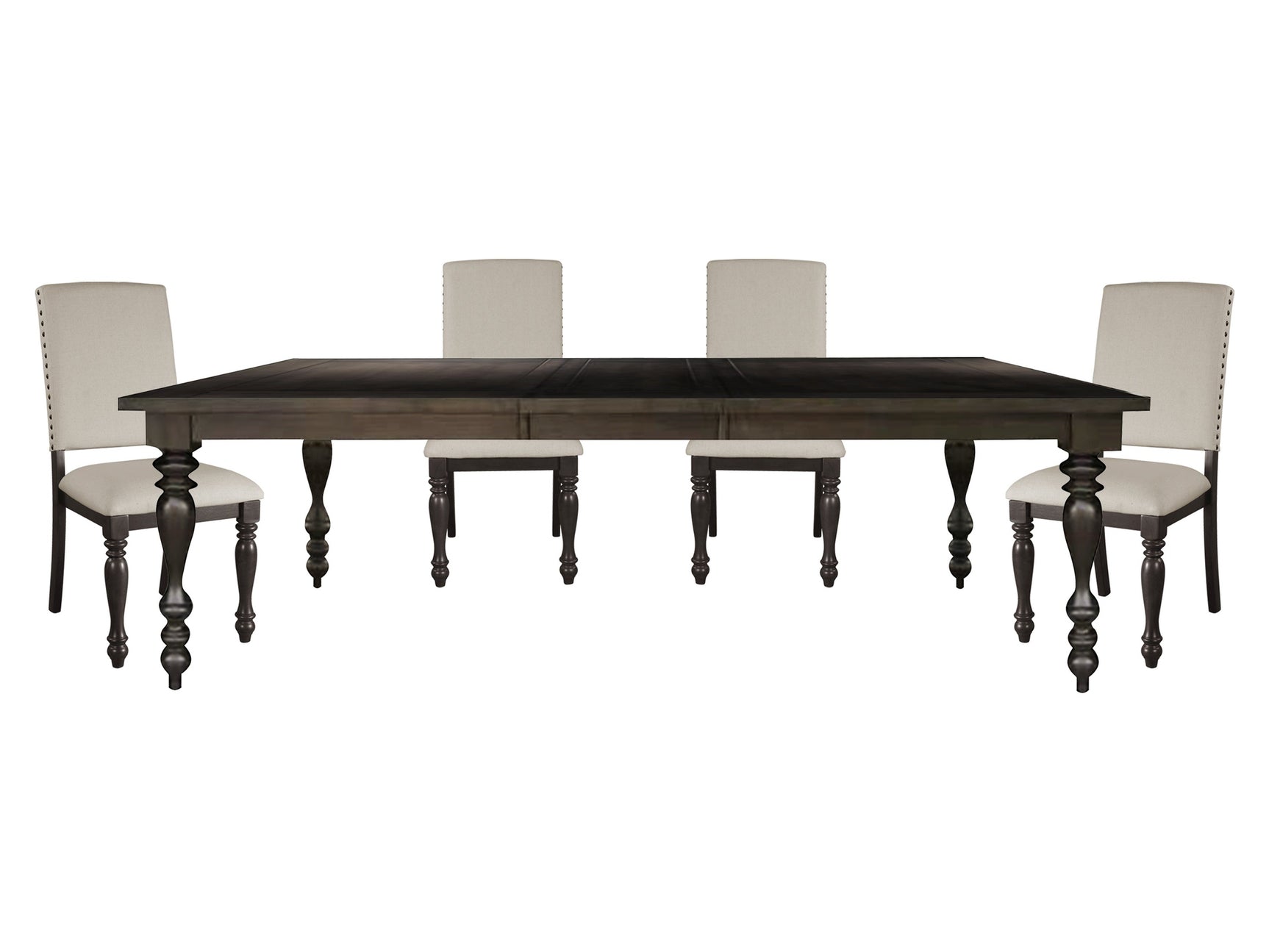 Begonia Grayish Brown/Gray 5-piece Dinig Table Set - Ornate Home