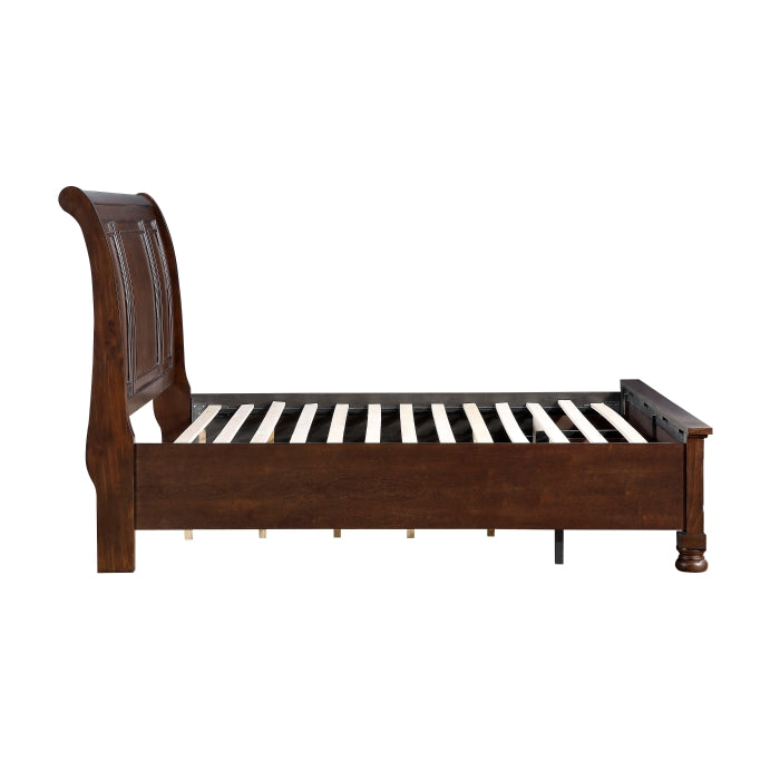 Begonia Silver Eastern King Platform Bed With Footboard Storage - Ornate Home