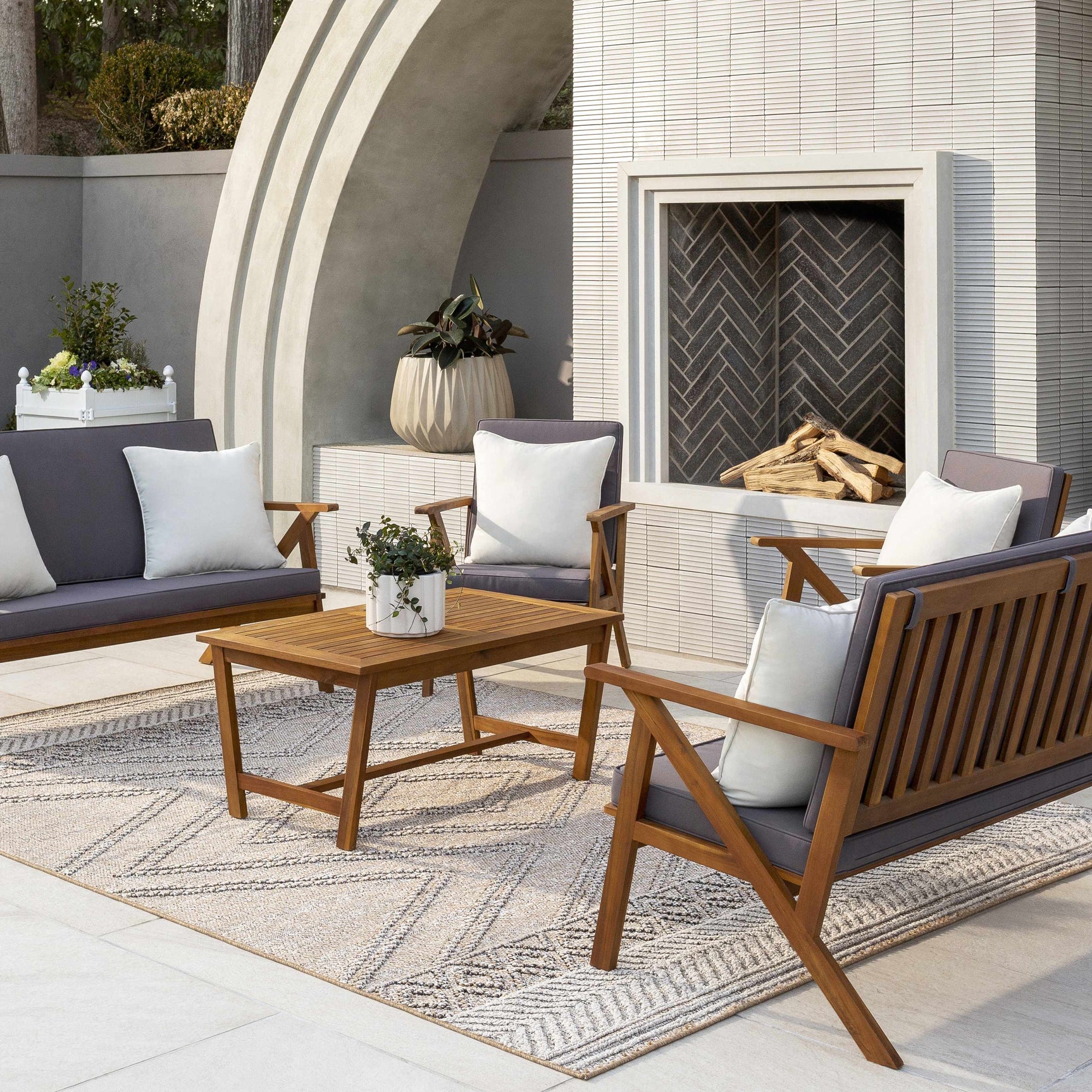 Beige Areli Outdoor Area Rug - Ornate Home