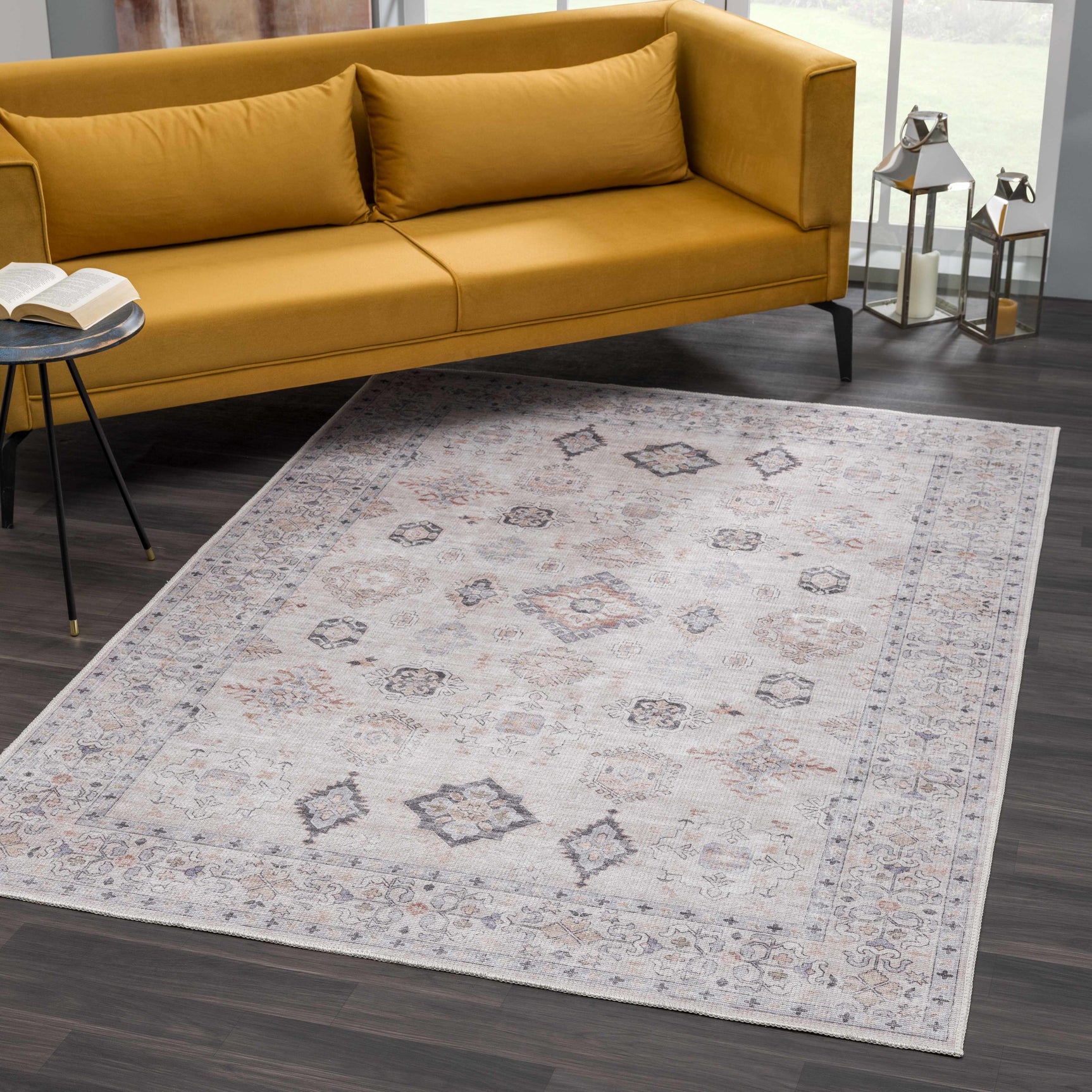 Beige Beckett Washable Rug - Clearance - Ornate Home