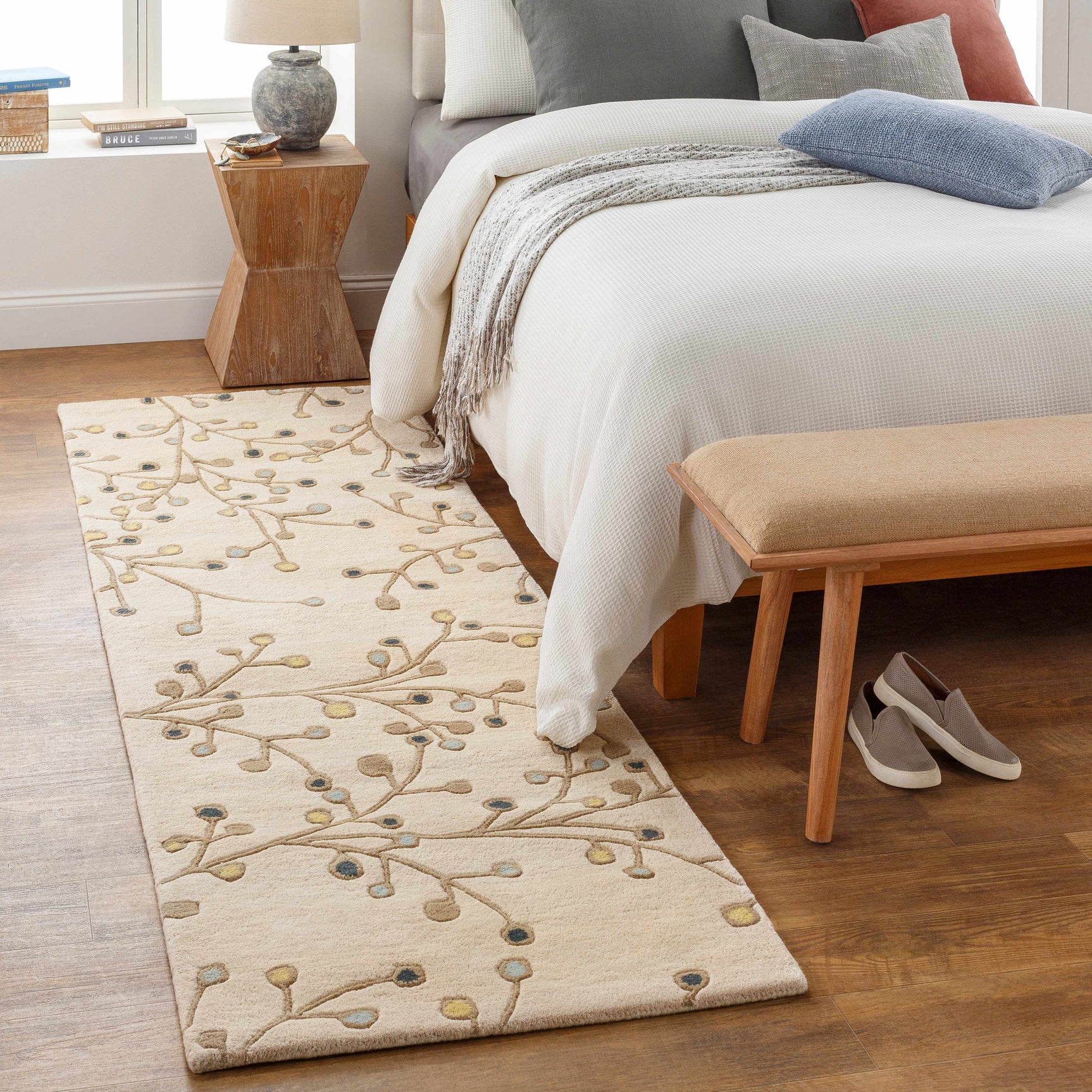 Beige Elsu Wool Rug - Ornate Home