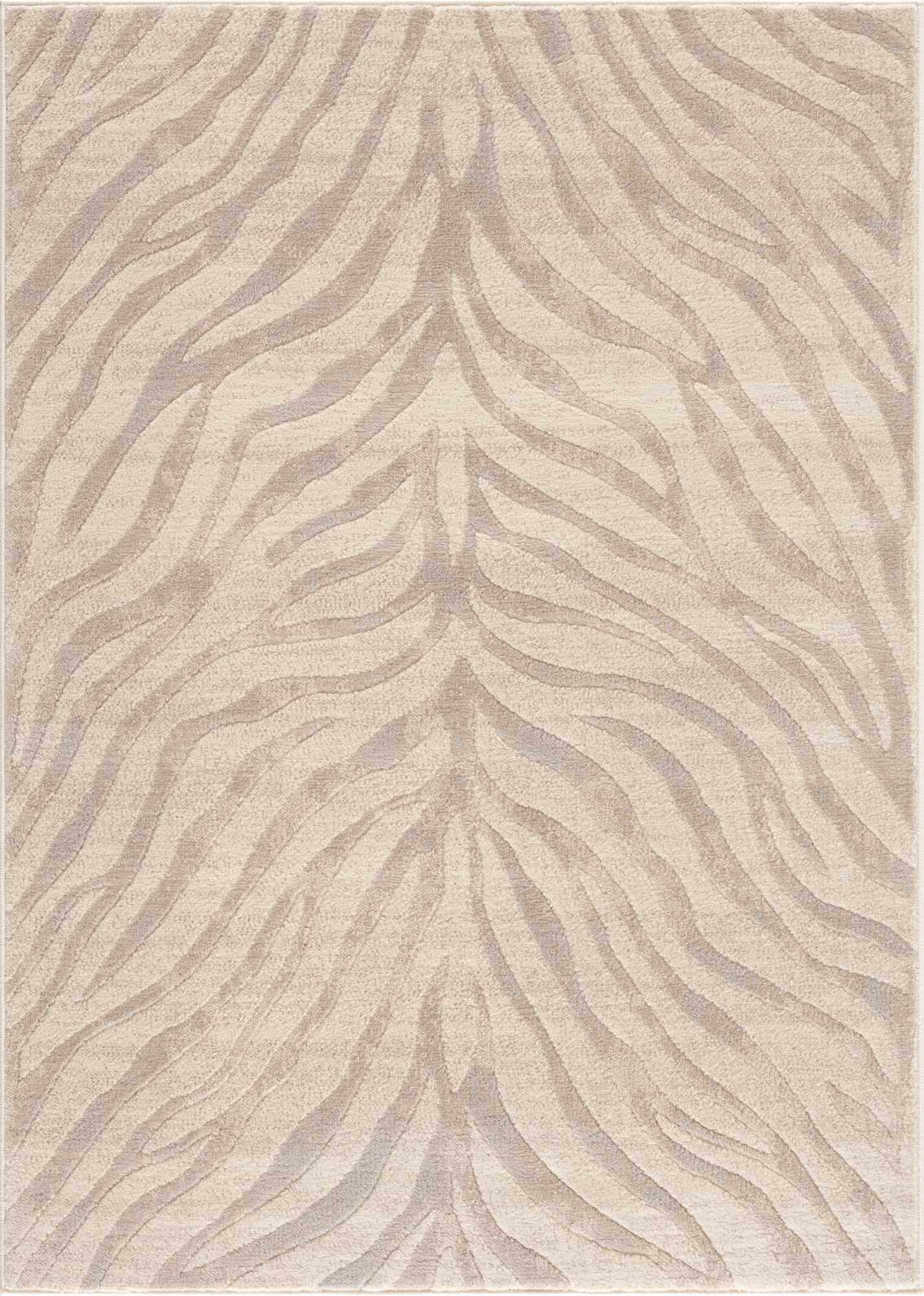 Beige Manteca Zebra Print Area Rug - Ornate Home